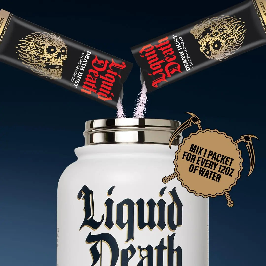 Liquid Death Electrolyte Death Dust - Hydration Powder Packets - 3 Flavors - 12-Stick Liquid Death Au supplements