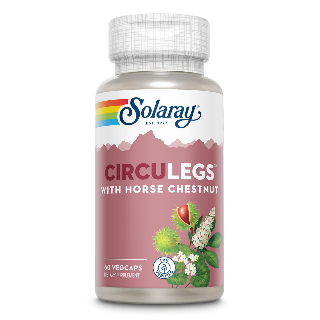 SOLARAY Circulegs - Herbal Supplements for Wellness Support w/Horse Chestnut Extract and Vitamin C, Plus Gotu Kola, Flavonoids, Hesperidin Blend - Vegan, Gluten Free, 60-Day Guarantee - 30 Servings SOLARAY Au supplements