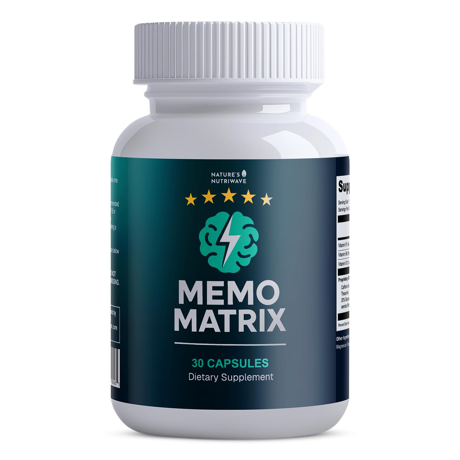 Nature’s NutriWave MemoMatrix – Daily Vitamin B1, B6, B12& Botanical Supplement with Bacopa, Rhodiola, Huperzia, L-Tyrosine & B-Vitamin Blend – Non-GMO Formula – 30 Capsules, 1 Month Supply Nature’s NutriWave Au supplements