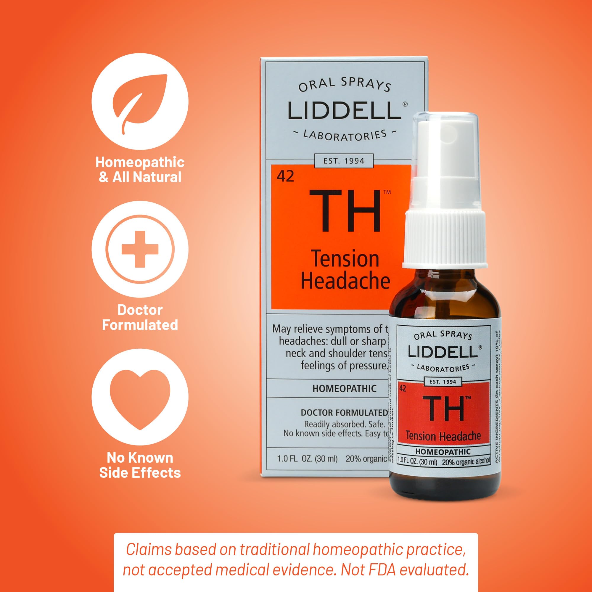 Liddell Homeopathic Tension Headache, 1 Ounce Liddell Au supplements