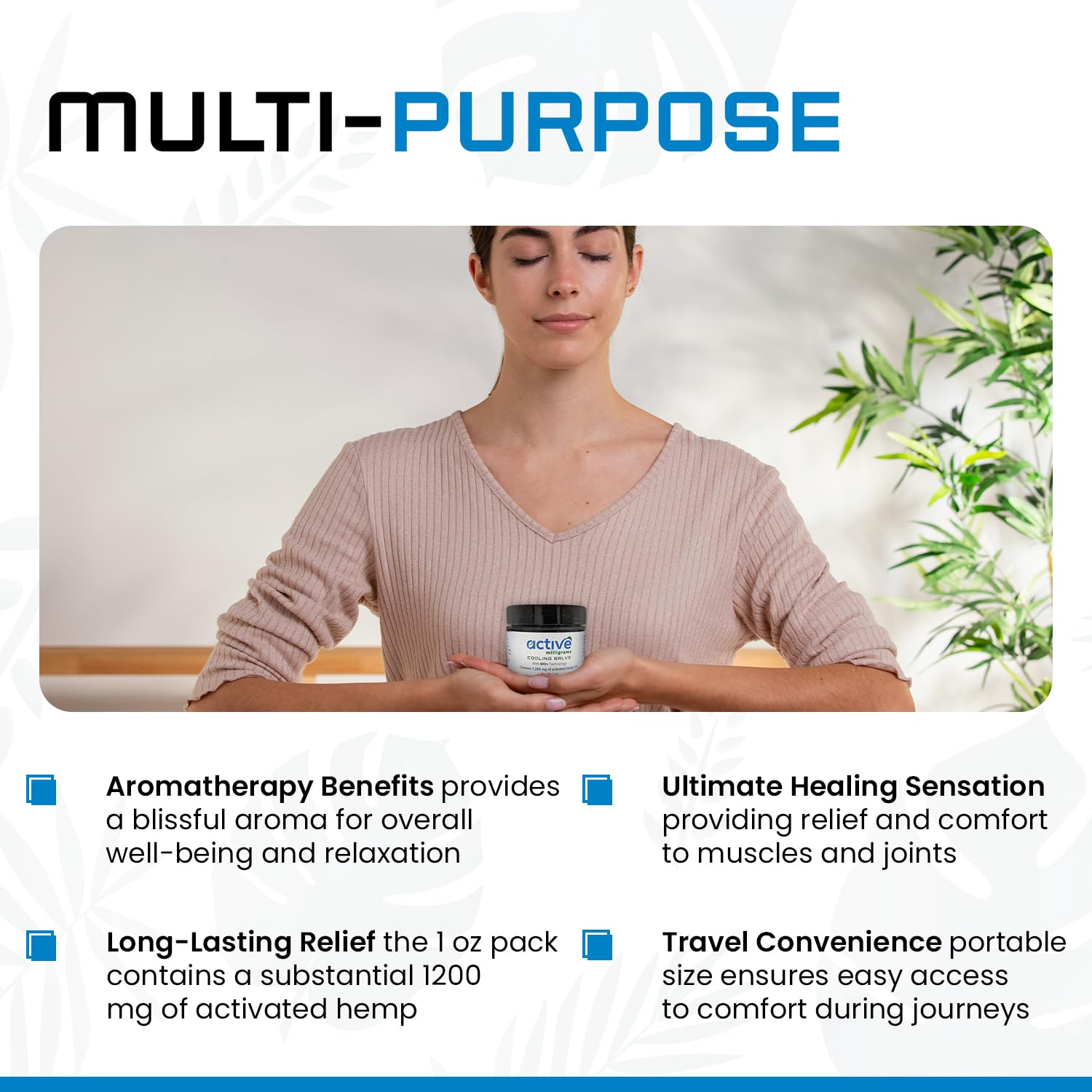 active milligrams Hemp Cooling Salve for Joint & Muscle Relief - Infused with Menthol, Shorea (Sal) Butter, Yarrow Essential Oil – Soothe Discomfort in Back, Knees, Neck, Shoulder, and Elbow - 1 OZ active milligrams Au supplements