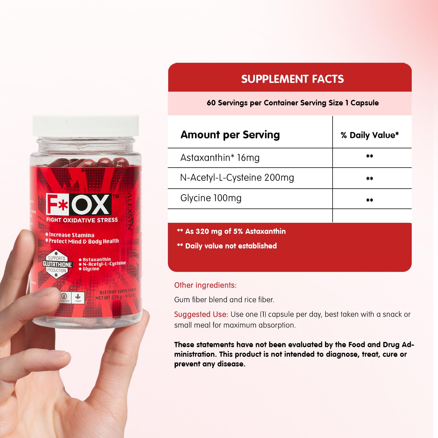 Alexsyn Antioxidant Support Formula – Concentrated Vegan & Gluten-Free Capsules – Helps Defend Against Oxidative Stress and Maintain Daily Vitality – 60 Capsules Alexsyn Au supplements