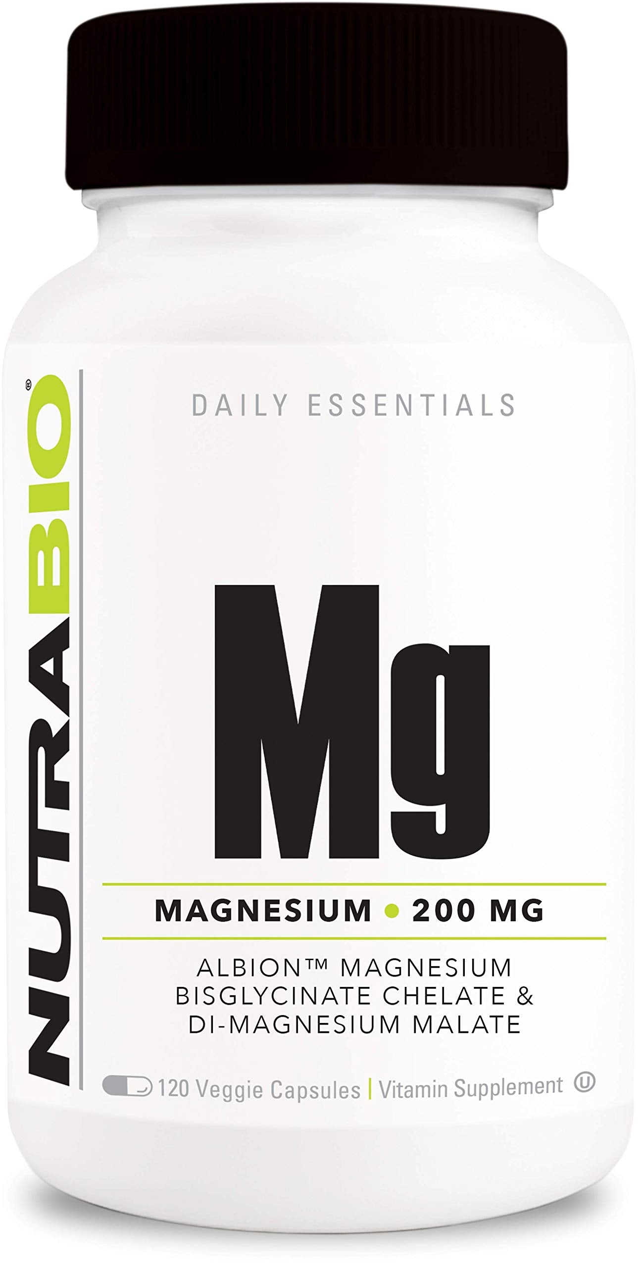 NutraBio Magnesium Supplement, Magnesium Glycinate for Sleep, Biglycinate, D-Magnesium Malate, Muscle & Nerve Support, for Men and Women, 120 Vegetable Capsules NutraBio Au supplements