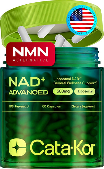 Cata-Kor Liposomal NAD Supplement with Resveratrol – NMN Supplement Alternative – Third-Party Tested – 30-Day Supply – Advanced NAD+ Resveratrol Cata-Kor Au supplements