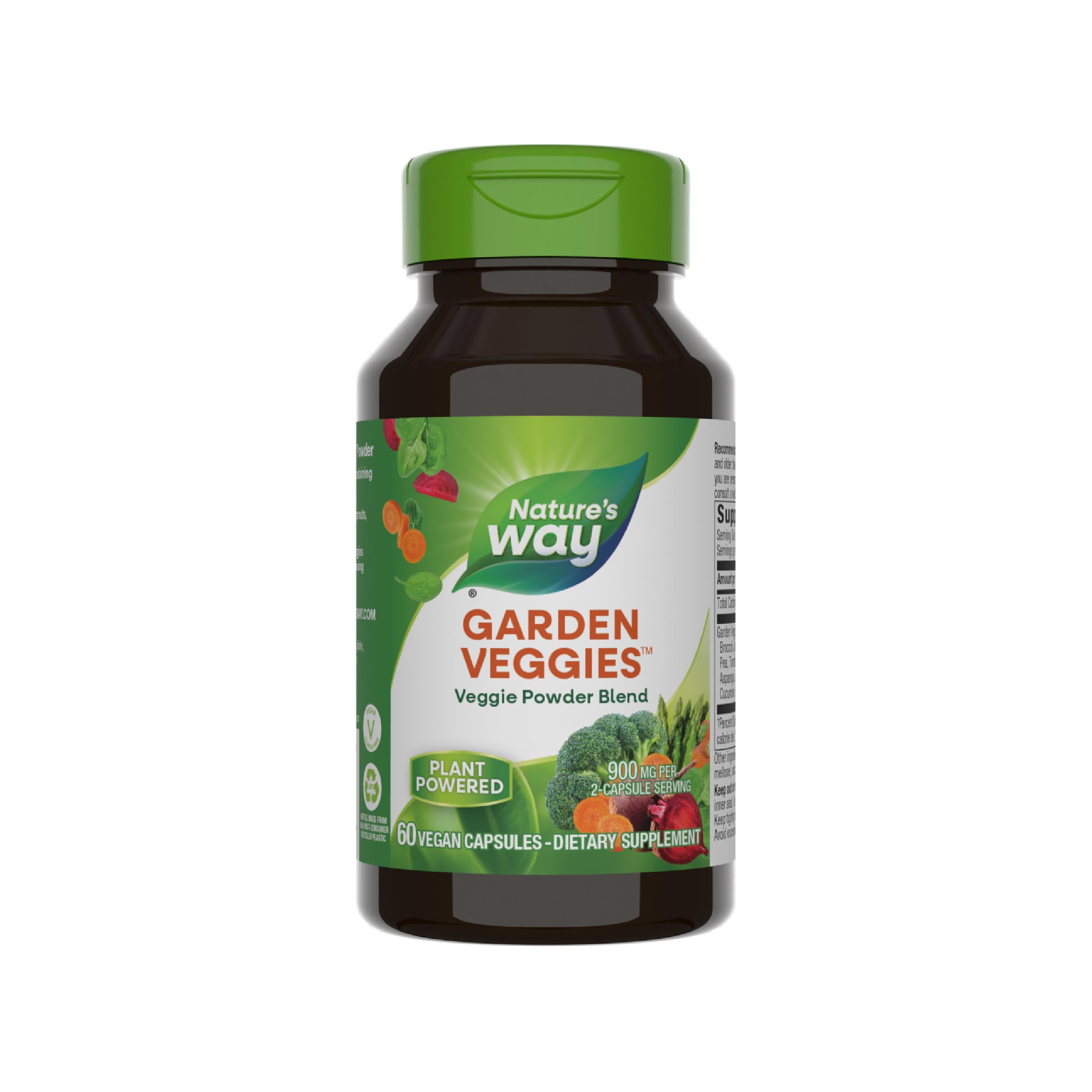 Nature's Way Garden Veggies, Veggie Powder Blend, 900 mg per 2-Capsule Serving, 60 Vegan Capsules Nature's Way Au supplements