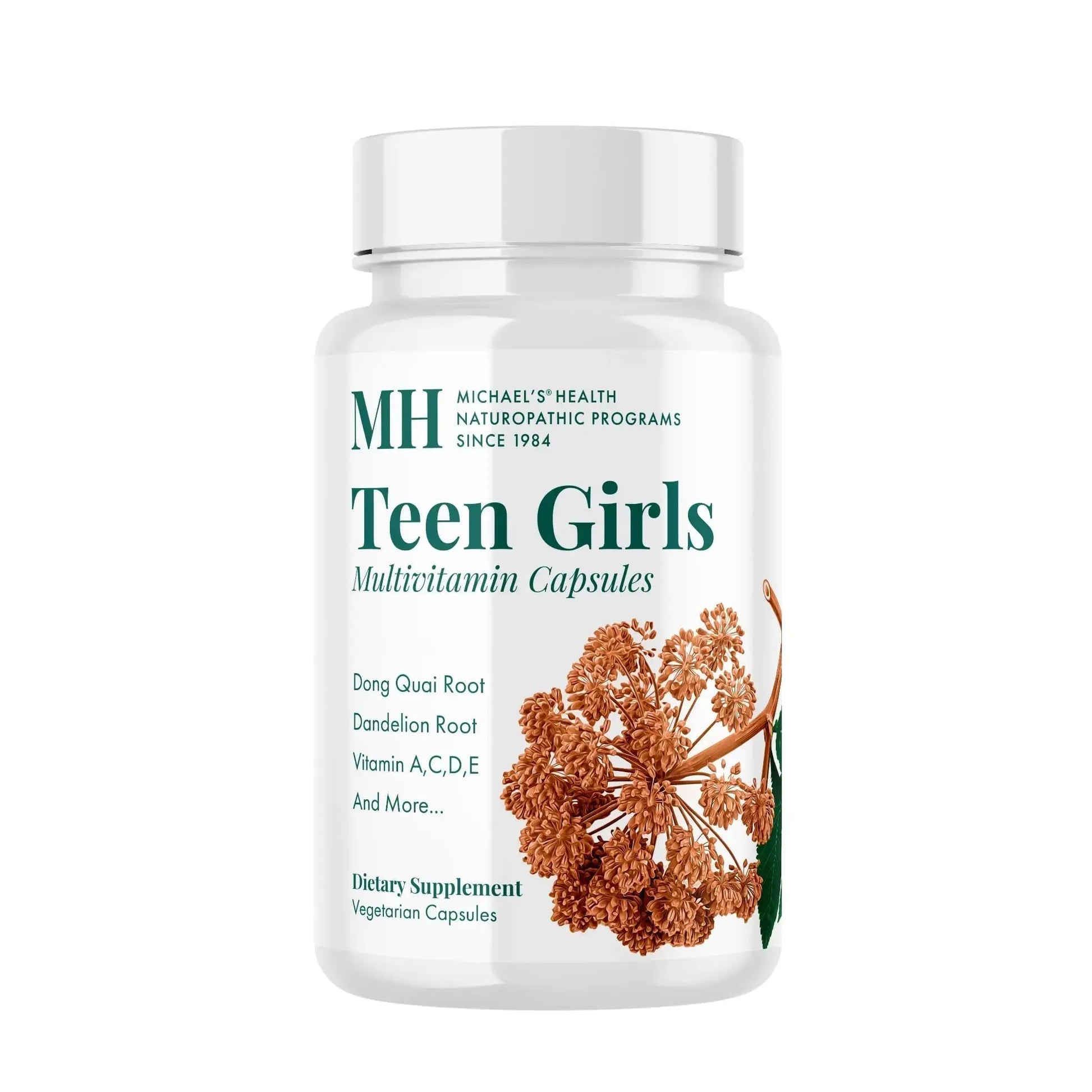 MICHAEL'S Health Naturopathic Programs Teen Girls Multivitamin - 120 Vegetarian Capsules - Nutrients for Healthy Growth & Development MICHAEL'S Au supplements