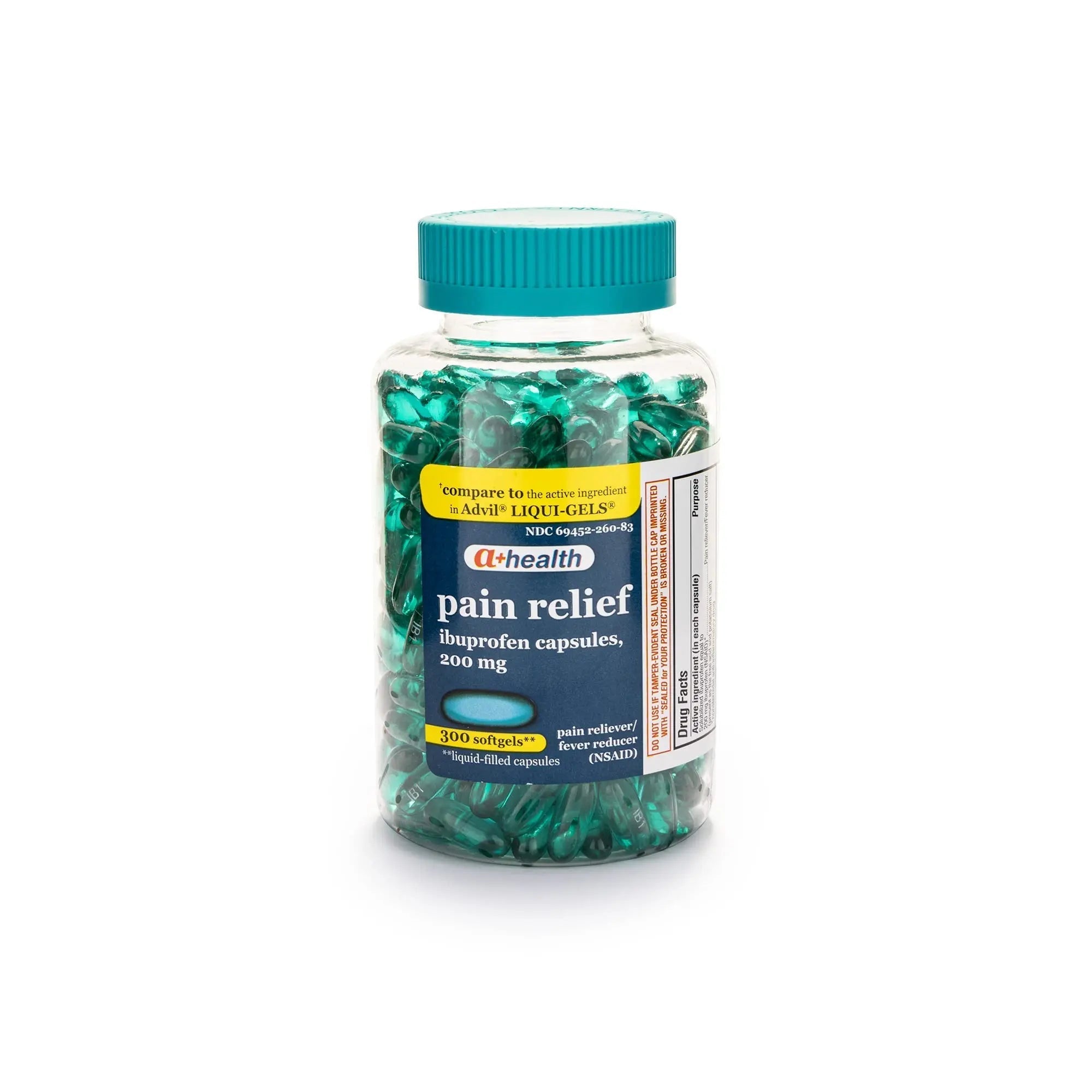 A+Health Ibuprofen 200 Mg Softgels, Pain Reliever/Fever Reducer (NSAID), 300 Count A+Health Au supplements
