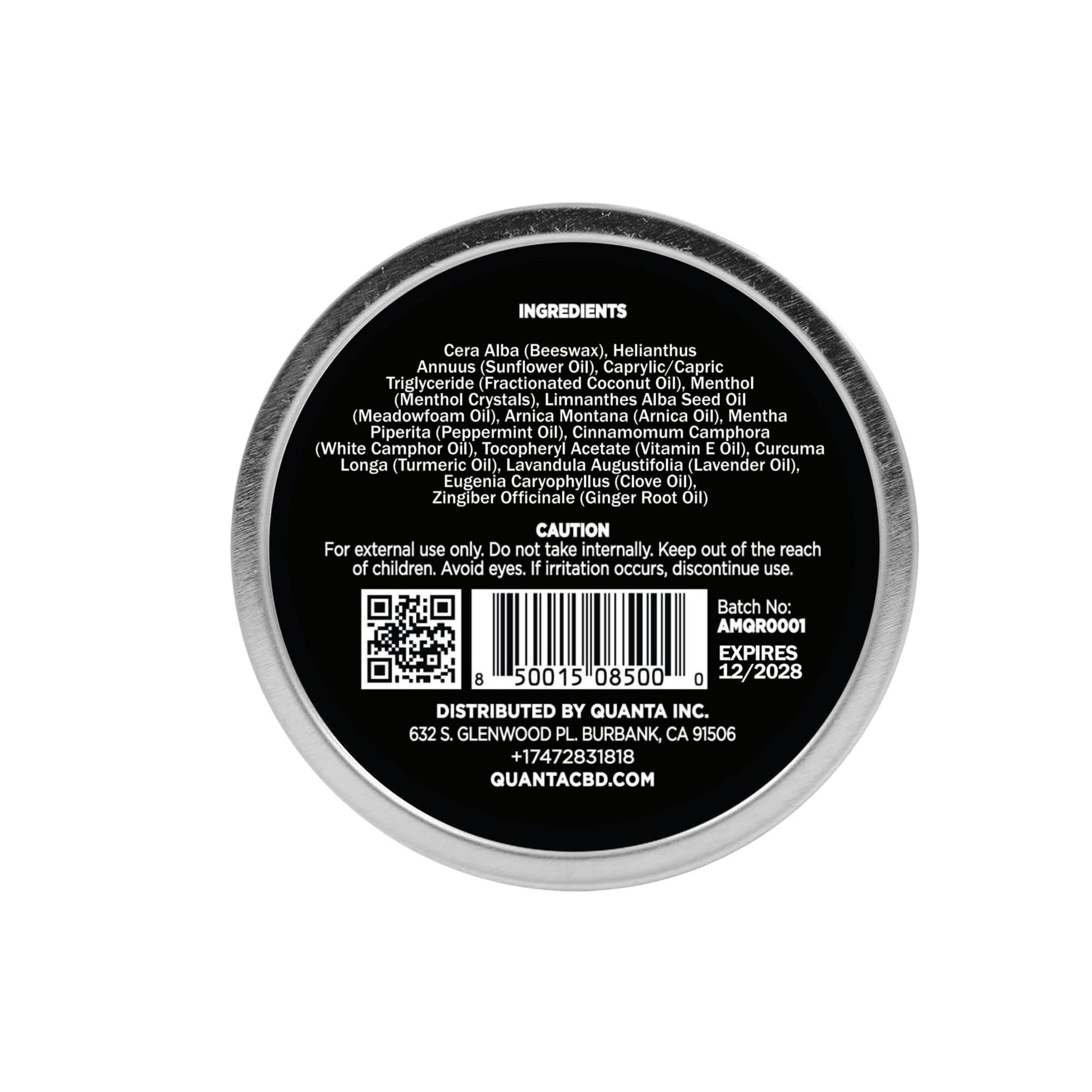Quanta Muscle Rub - Coconut Oil, Vitamin E, Arnica, Ginger Root, Turmeric & Lavender – 1 oz Quanta Au supplements