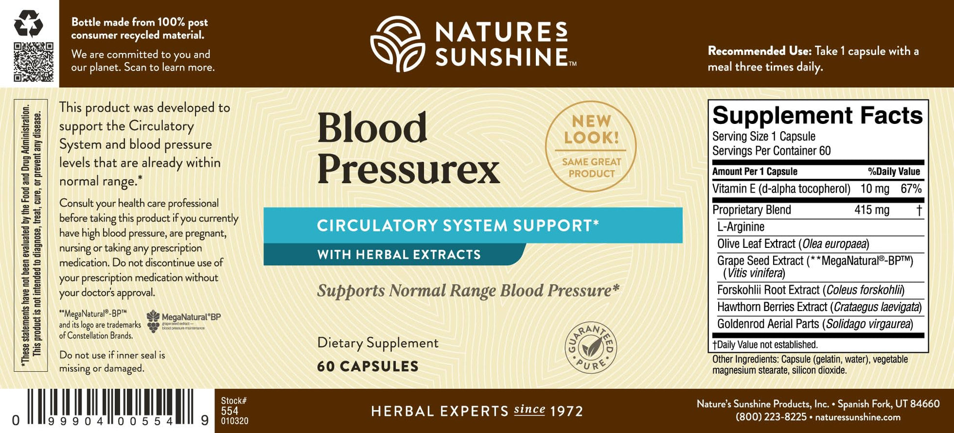 Nature's Sunshine Blood Pressurex 60 Capsules Nature's Sunshine Au supplements