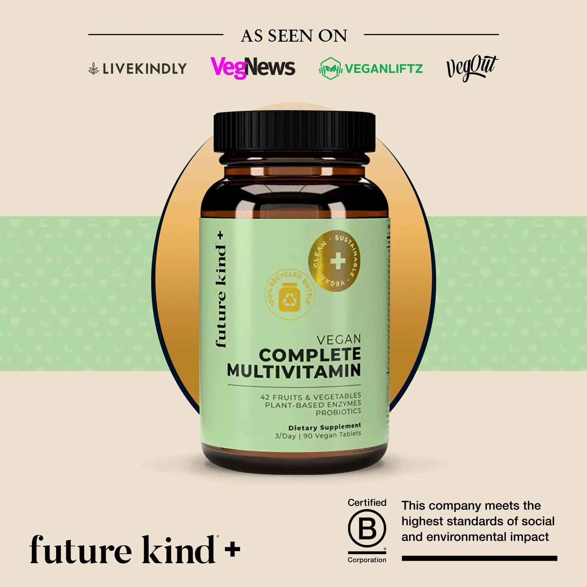 Future Kind Multivitamin Bundle - Vegan Complete Multivitamin and Vegan Essential Multivitamin - Vegan Vitamin B12, Omega 3, and Vitamin D3 - Complete Multivitamin, 42 Vitamins in 1 for Men and Women Future Kind Au supplements