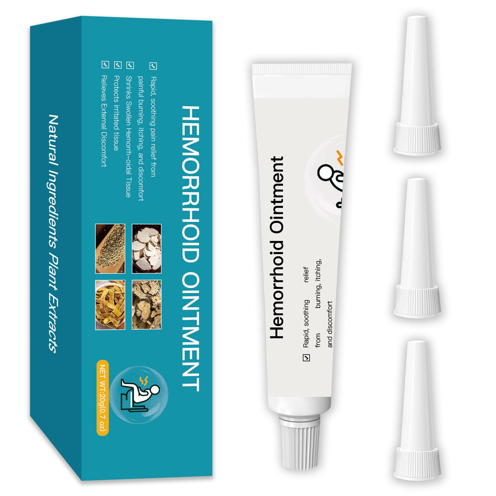 BXQJRJ Hemorrhoid Ointment,Herbal hemorrhoid Gel,Effectively relieves Anal discomfort,Suitable for Men and Women,Fast-Acting hemorrhoid Ointment (20g) BXQJRJ Au supplements