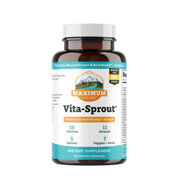 Maximum Living - Vita-Sprout Whole-Food Multivitamin & Phytonutrient Blend - 120 Capsules Maximum Living Au supplements