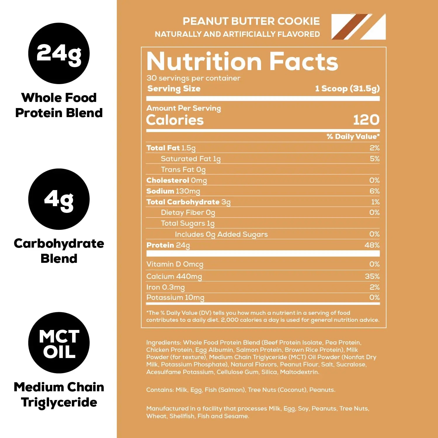 REDCON1 MRE Lite Whole Food Protein Powder, Peanut Butter Cookie - Low Carb & Whey REDCON1 Au supplements