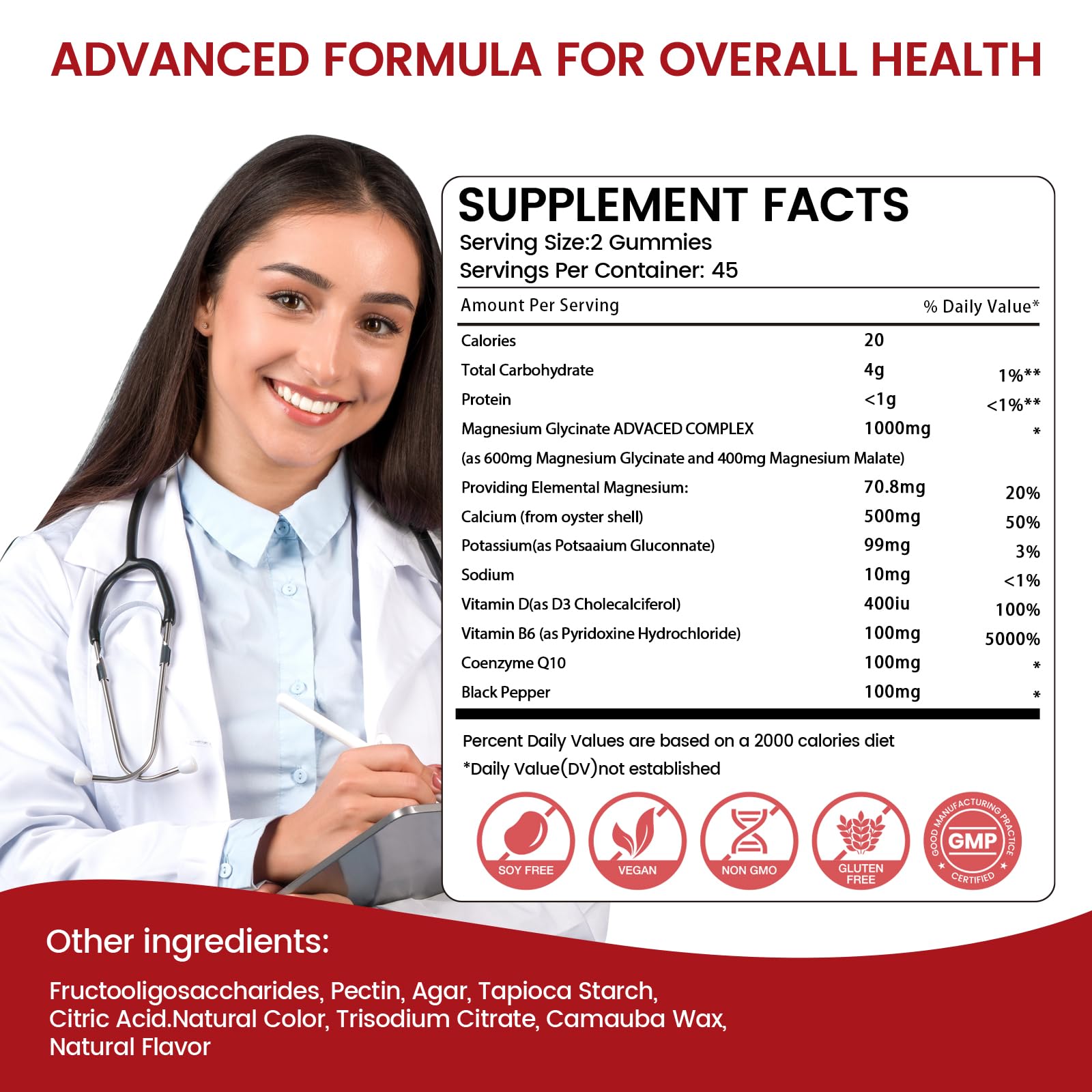 Magnesium Glycinate Gummies 1000mg, Sugar Free Magnesium Potassium Supplements Chewable for Adults with L-Threonate for Sleep, Body Support and Relaxation,90 Strawberry Gummies maxmedix Au supplements