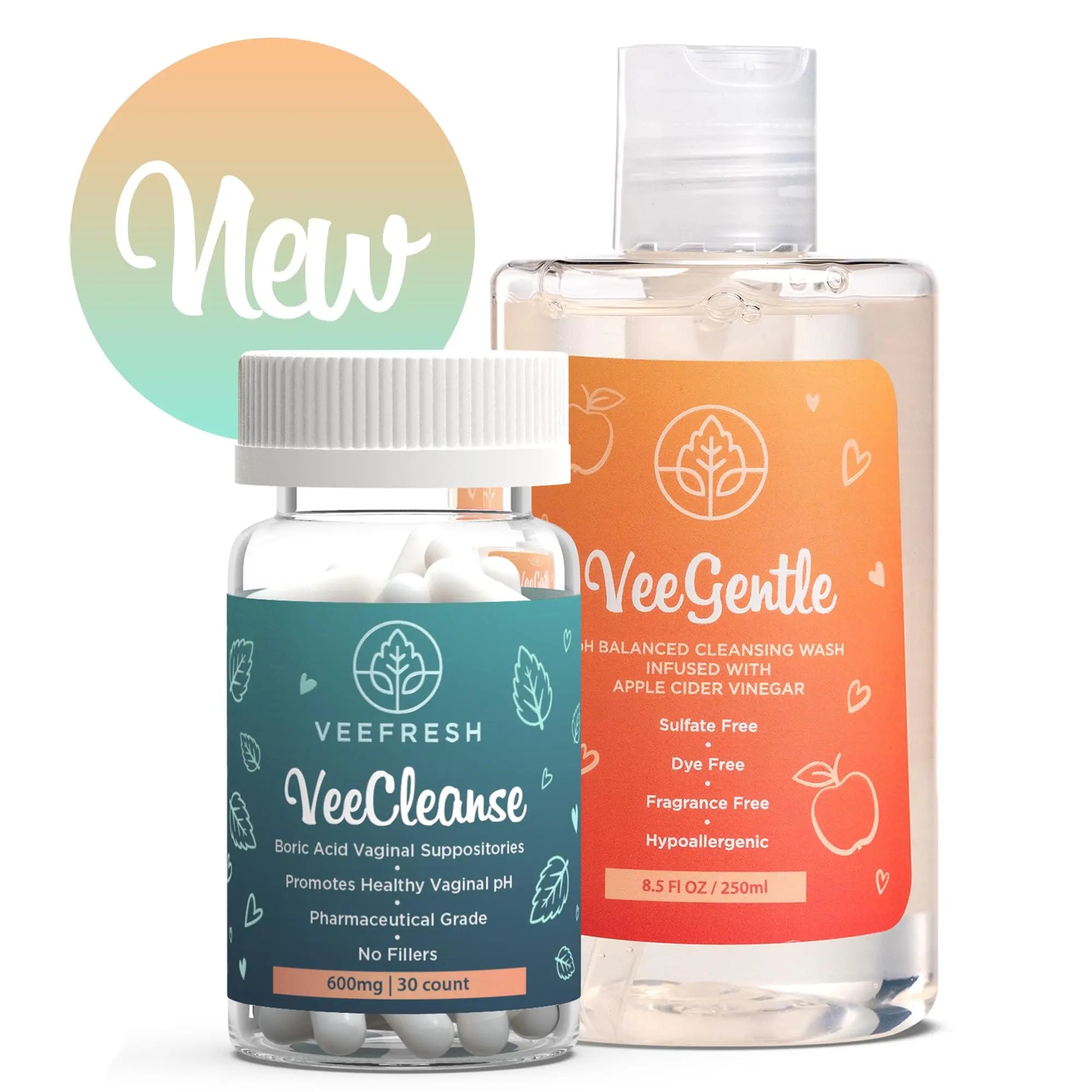 VeePower Lite - Vaginal Health Bundle - Control and Prevent Vaginal Odor - Includes VeeGentle VeeFresh Au supplements
