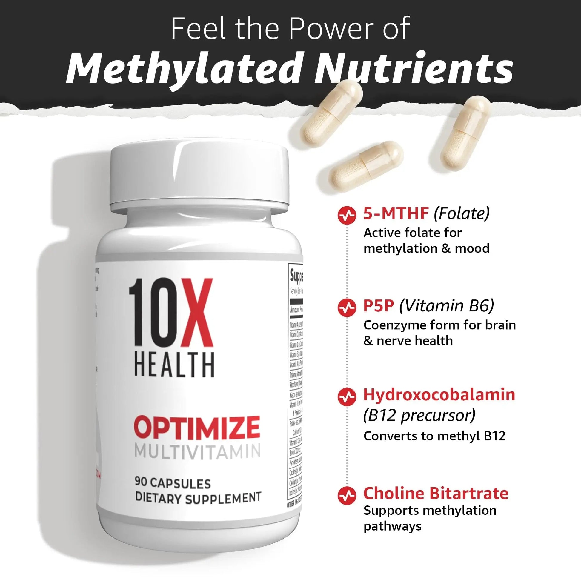 10X Health Optimize (Daily) & Sleep (PM) Bundle - Methylated Multivitamin Capsules + Magnesium, L Theanine & Melatonin 10X Health System Au supplements