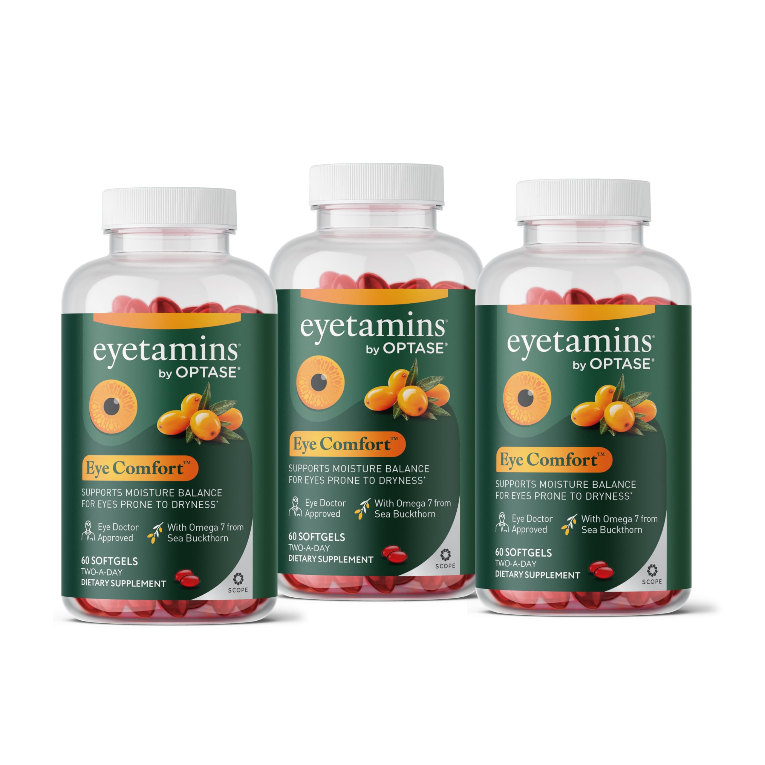 eyetamins® by OPTASE® Eye Comfort™ - 60 Softgels - Eye Doctor Recommended - an Omega-Based Eye Supplement formulated to Support Moisture Balance and Eye Comfort from Within. Plant Based Soft gels. eyetamins Au supplements