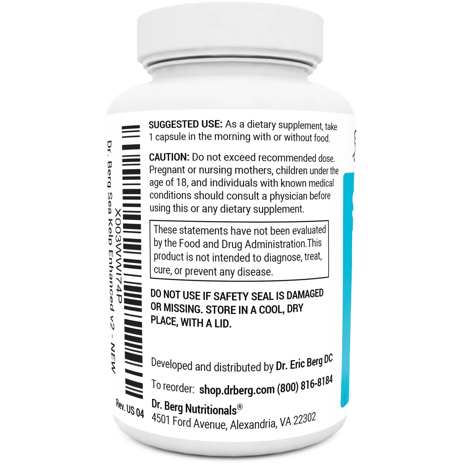 Dr. Berg's Sea Kelp Enhanced - Pure Healthy Thyroid Support Natural Antioxidants Dr. Berg Nutritionals Au supplements