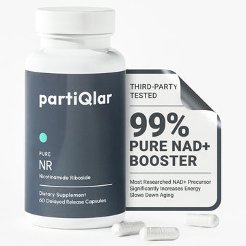 partiQlar Nicotinamide Riboside (NR) 500mg – NR Supplement for Cellular Health, Anti-Aging, Energy & Metabolism Support – 2-Month Supply (60 Capsules) partiQlar Au supplements