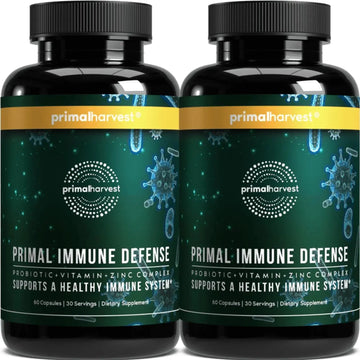 Primal Harvest Primal Immune Defense: 10-in-1 Immune Support with Probiotics, Zinc, Vitamins C, B6, D3 & K2 Primal Harvest Au supplements