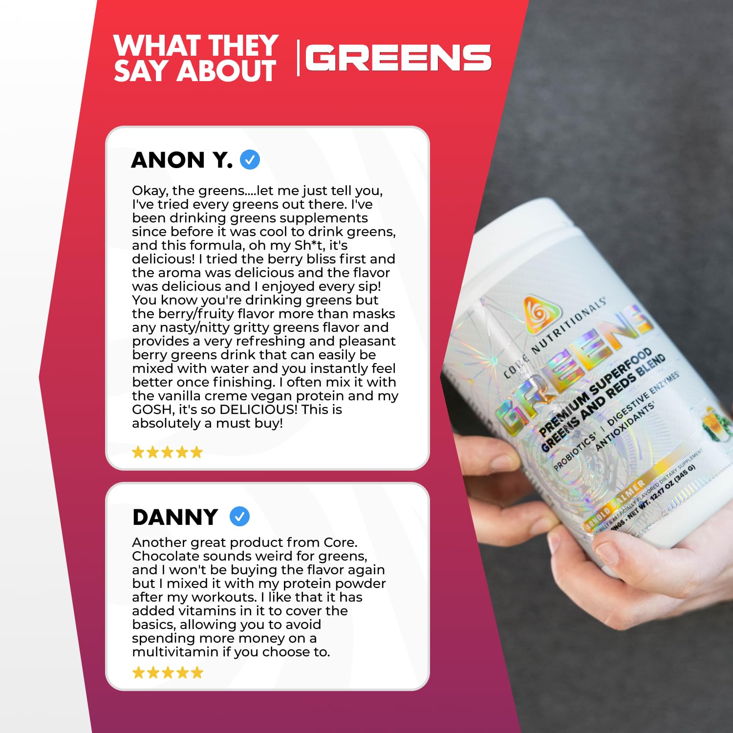 Core Nutritionals Greens | Premium Superfood Reds & Greens Blend | 5 Billion CFU Probiotics, Digestive Enzymes, & Antioxidants | 30 Servings (Berry Bliss) Core Nutritionals Au supplements