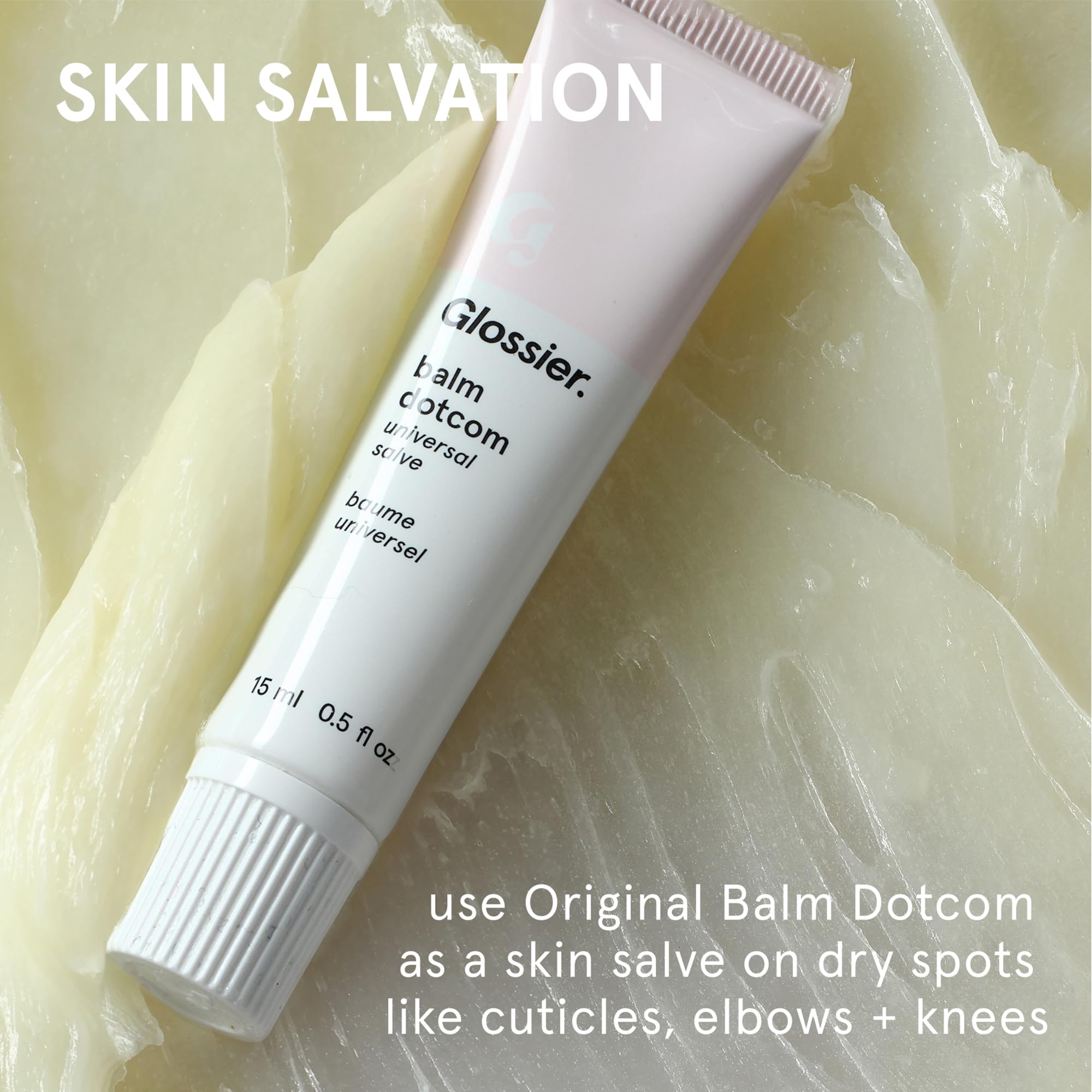 Glossier Balm Dotcom Hydrating Lip Balm - Universal Salve, Up to 12Hr Moisture - Lanolin, Beeswax & Castor Oil for Dry Lips, Cuticles & Skin - Original, Clear Fragrance-Free, 15ml Glossier Au supplements