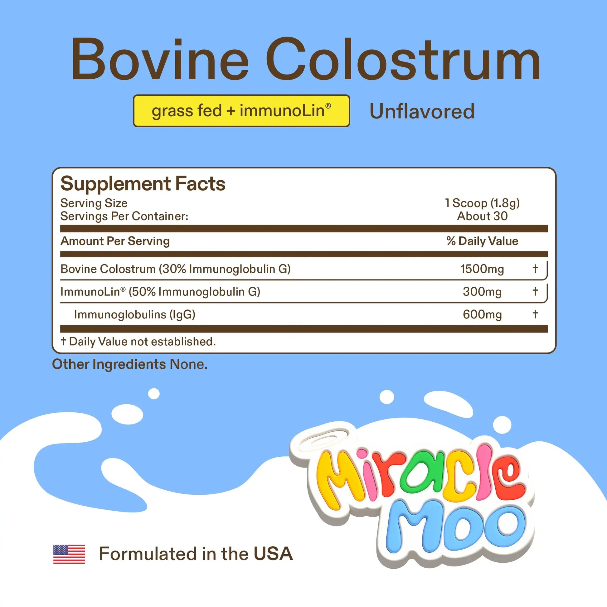 Colostrum Supplement for Gut Health, Hair Growth, Beauty and Immune Support Miracle Moo Au supplements