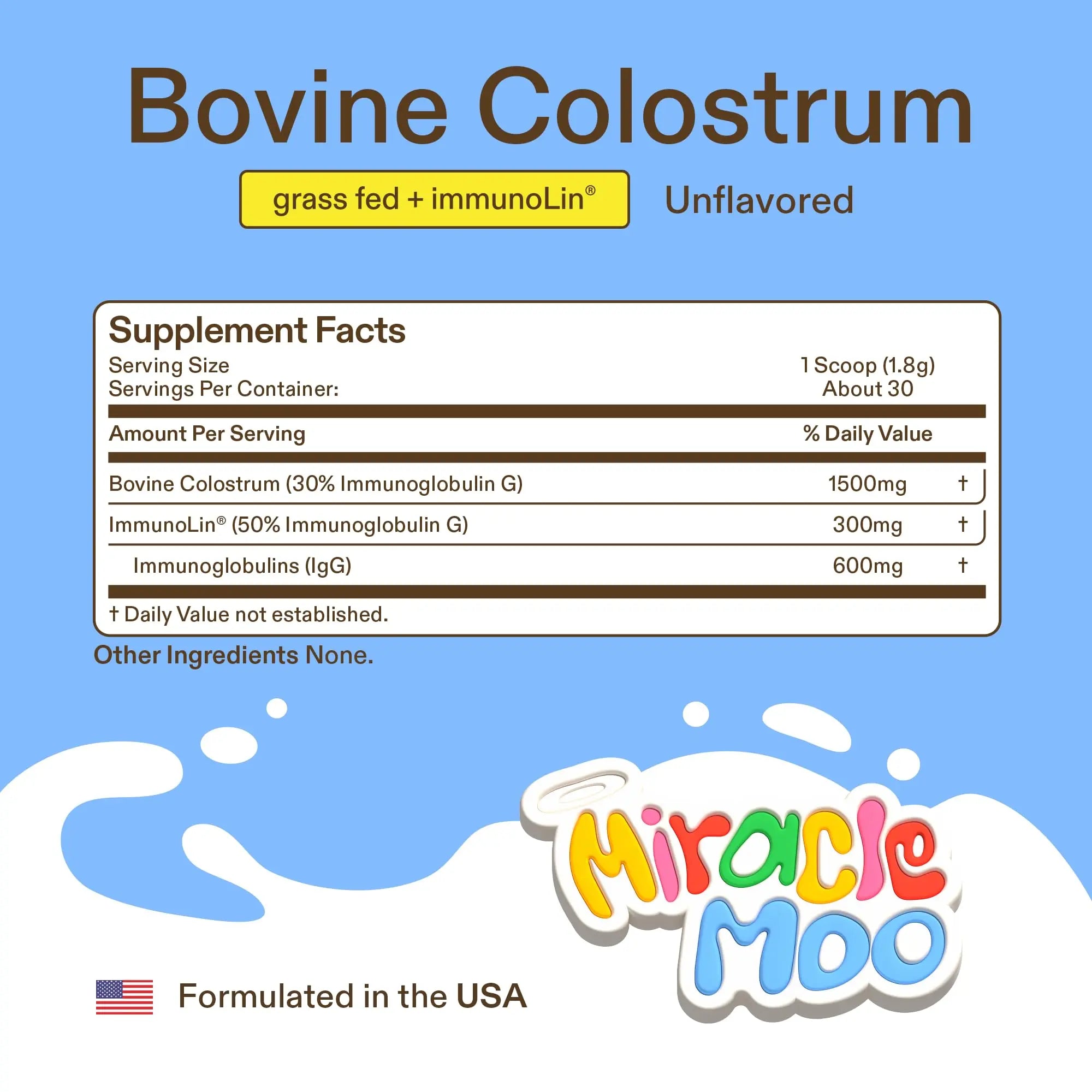 Colostrum Supplement for Gut Health, Hair Growth, Beauty and Immune Support Miracle Moo Au supplements