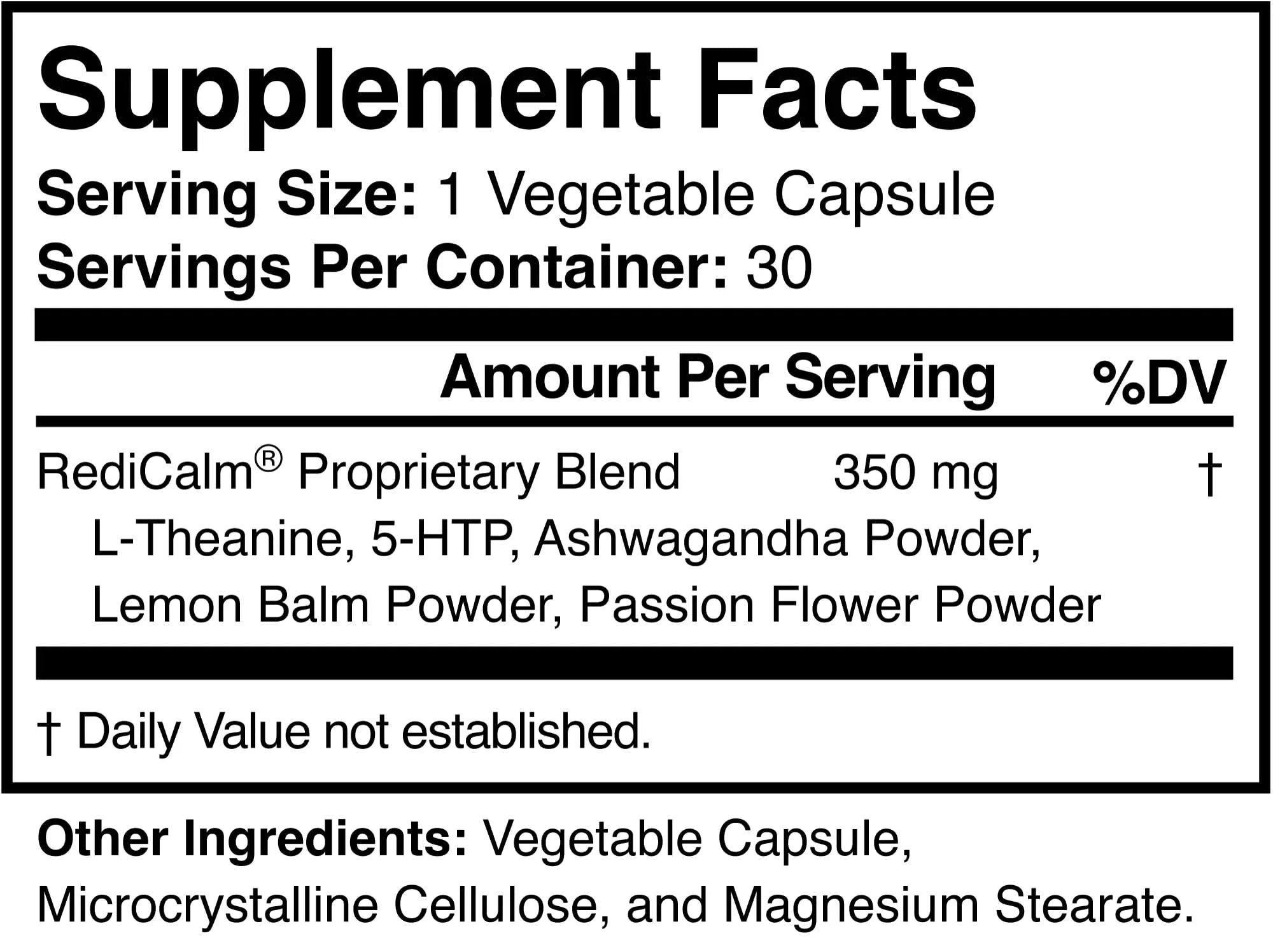 RediCalm - Natural Stress Relief Supplement - Non-GMO, Vegan, Gluten-Free RediCalm Au supplements