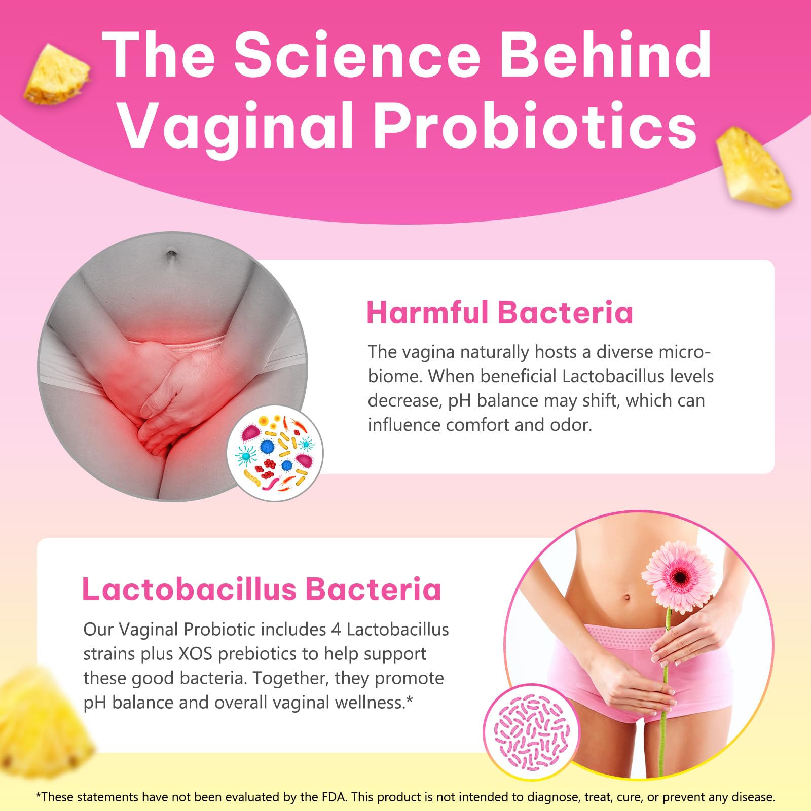 WeiWeiLa Feminine Probiotics Gummies for Women Probiotic Gummies with Slippery Elm | Natural Pineapple Flavor | Supports Feminine pH Balance & Comfort | 60 Vegan Gummie for Daily Wellness WeiWeiLa Au supplements
