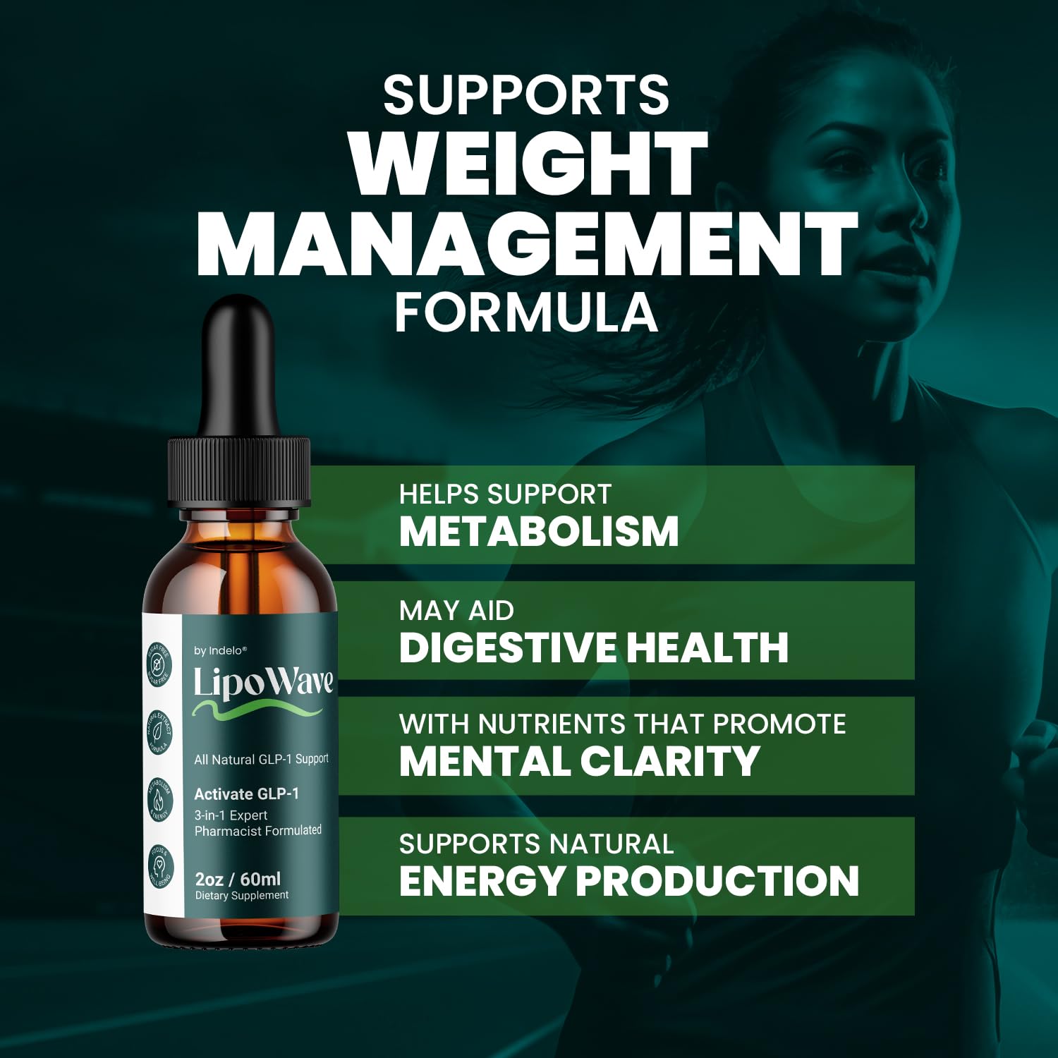 LipoWave Drops – Natural Liquid Dietary Blend for Daily Health Support (1 Month Supply) Indelo Au supplements