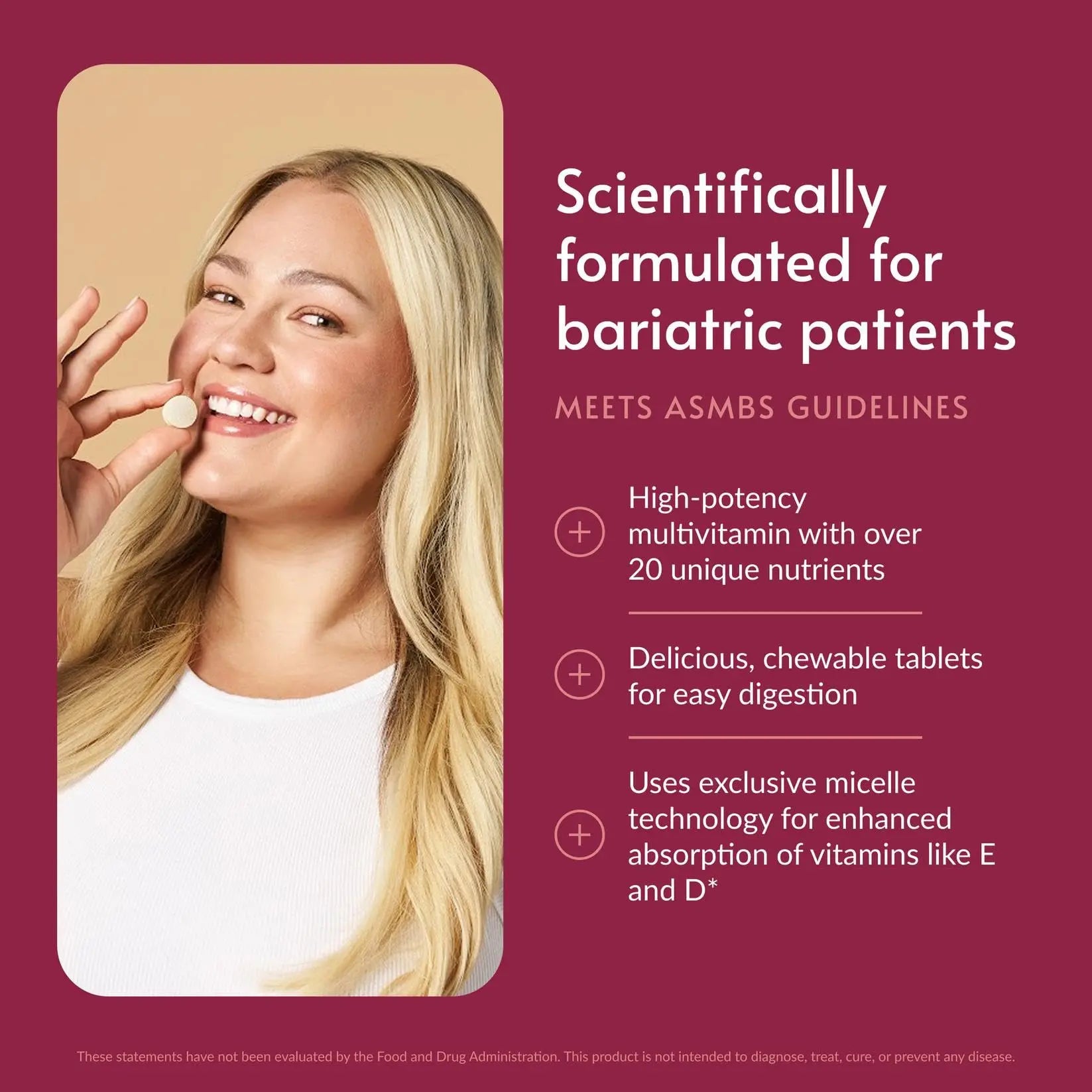 Bariatric Advantage Chewable Advanced Multi EA - High Potency Daily Multivitamin with Iron for Bariatric Surgery Patients Bariatric Advantage Au supplements