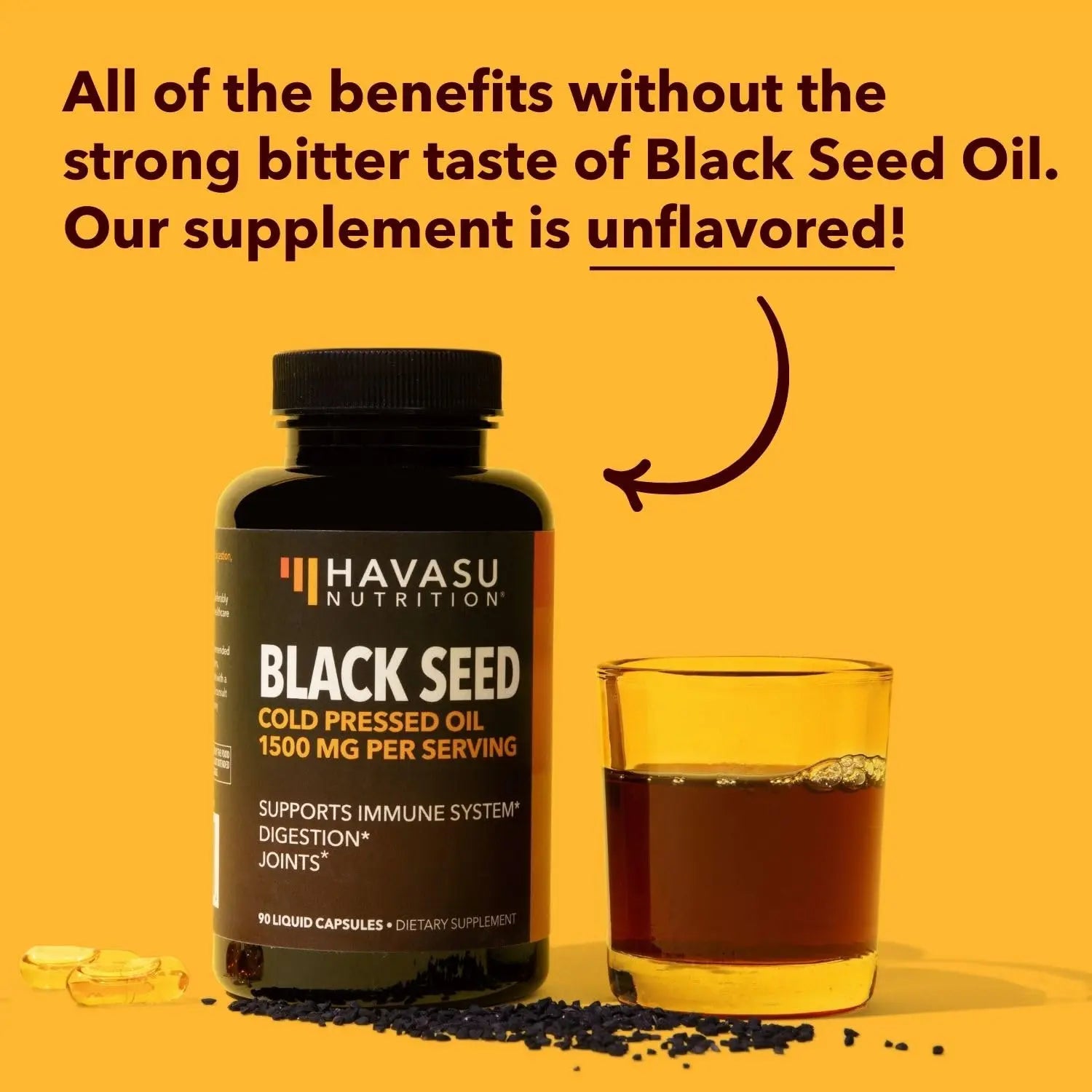 Black Seed Oil Nigella Sativa Cold-Pressed Capsules | 1500mg Black Cumin Seed Oil HAVASU NUTRITION Au supplements