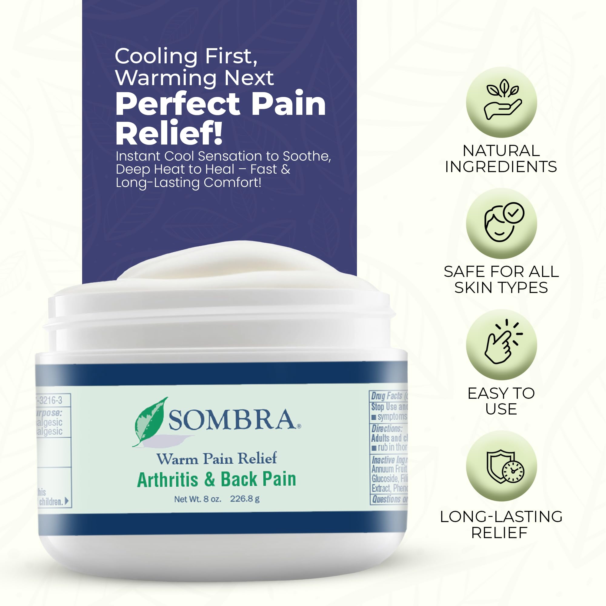 Sombra Warm Therapy Gel – Warming Muscle Comfort & Tension Relief – 8oz Jar Sombra Au supplements