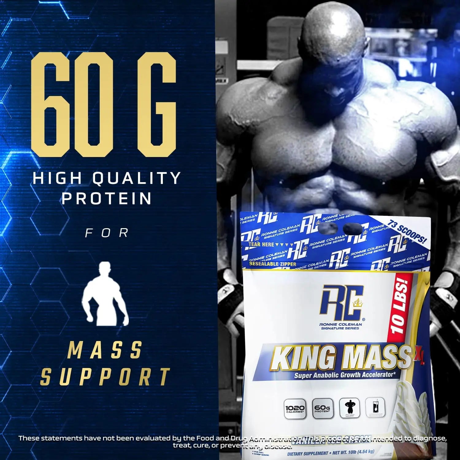 Ronnie Coleman Signature Series King Mass XL Mass Gainer Protein Powder, Muscle Ronnie Coleman Signature Series Au supplements