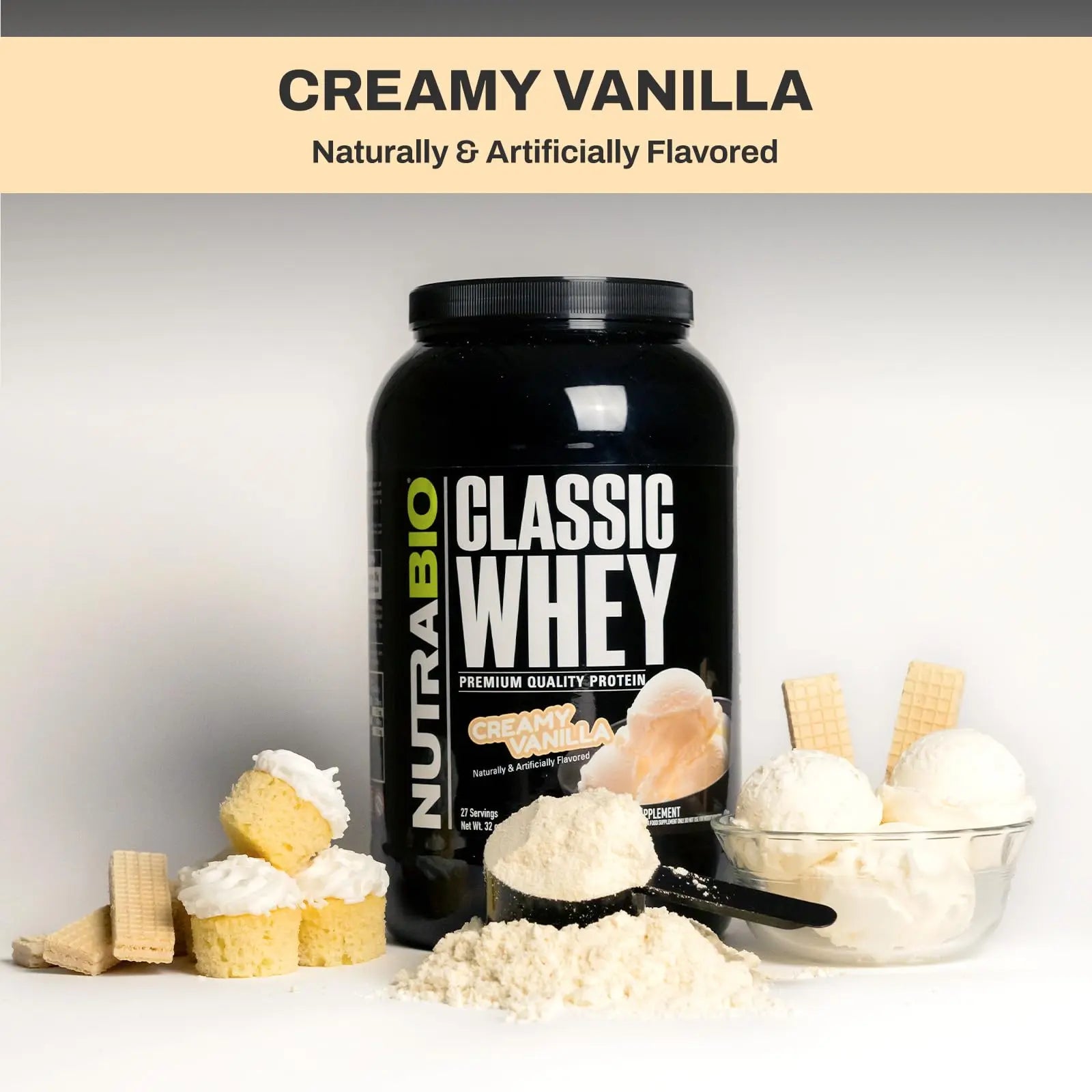 NutraBio Classic Whey Protein Powder- 25G of Protein Per Scoop - Full-Spectrum Amino NutraBio Au supplements