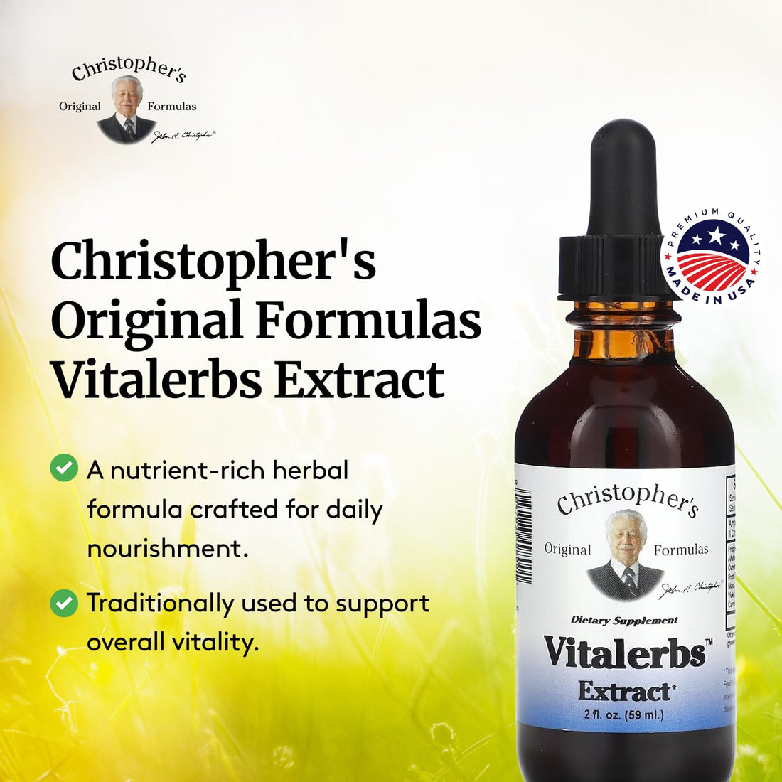 Christopher's Original Formulas Vitalerbs Extract, Nutrient-Rich Herbal Supplement, 2 oz Christopher's Original Formulas Au supplements