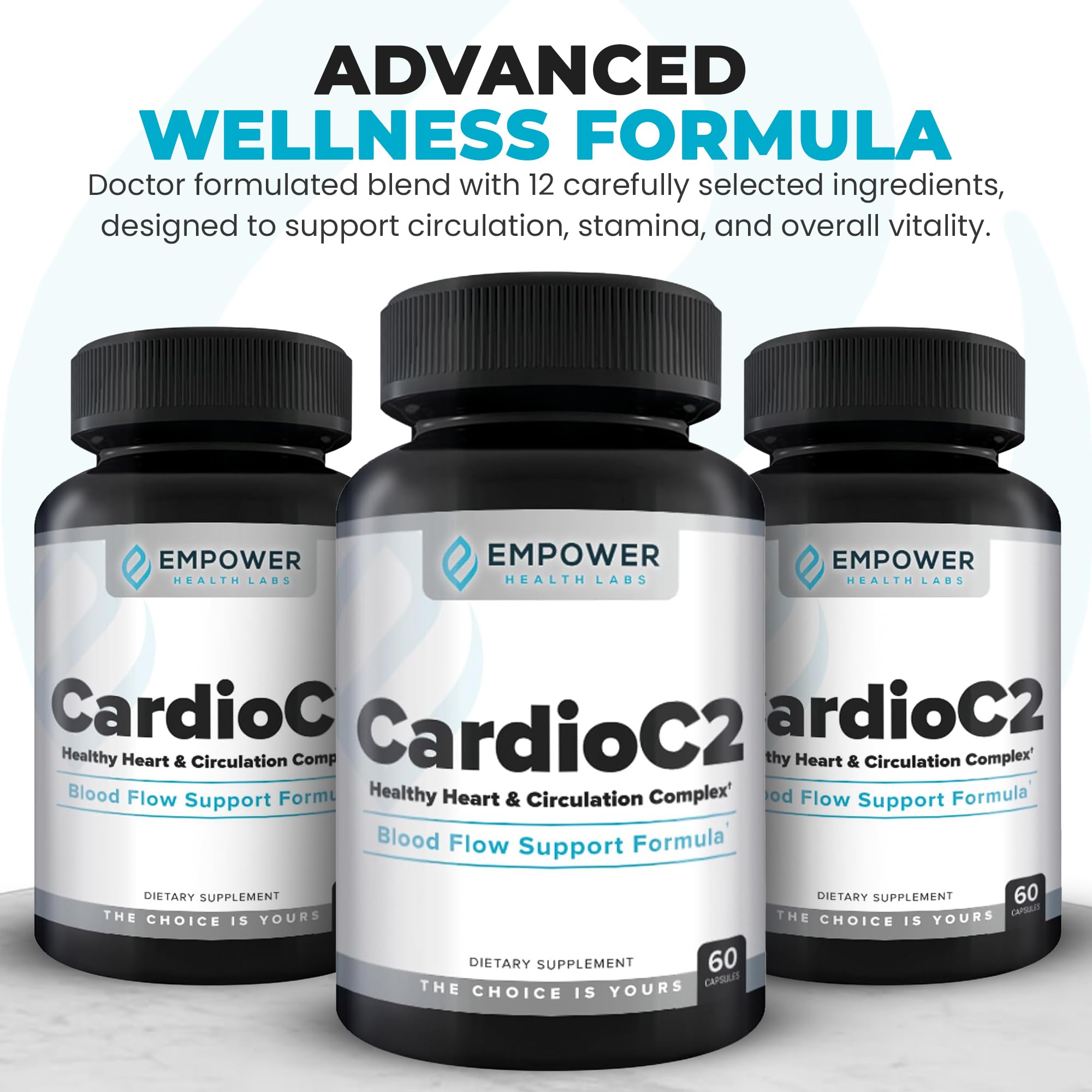Empower Health Labs CardioC2 Circulation & Energy Support – Doctor-Formulated Blend with Beet Root, Black Garlic, Hawthorn & CoQ10 – Supports Healthy Blood Flow, Energy & Clarity – 60 Capsules Empower Health Labs Au supplements