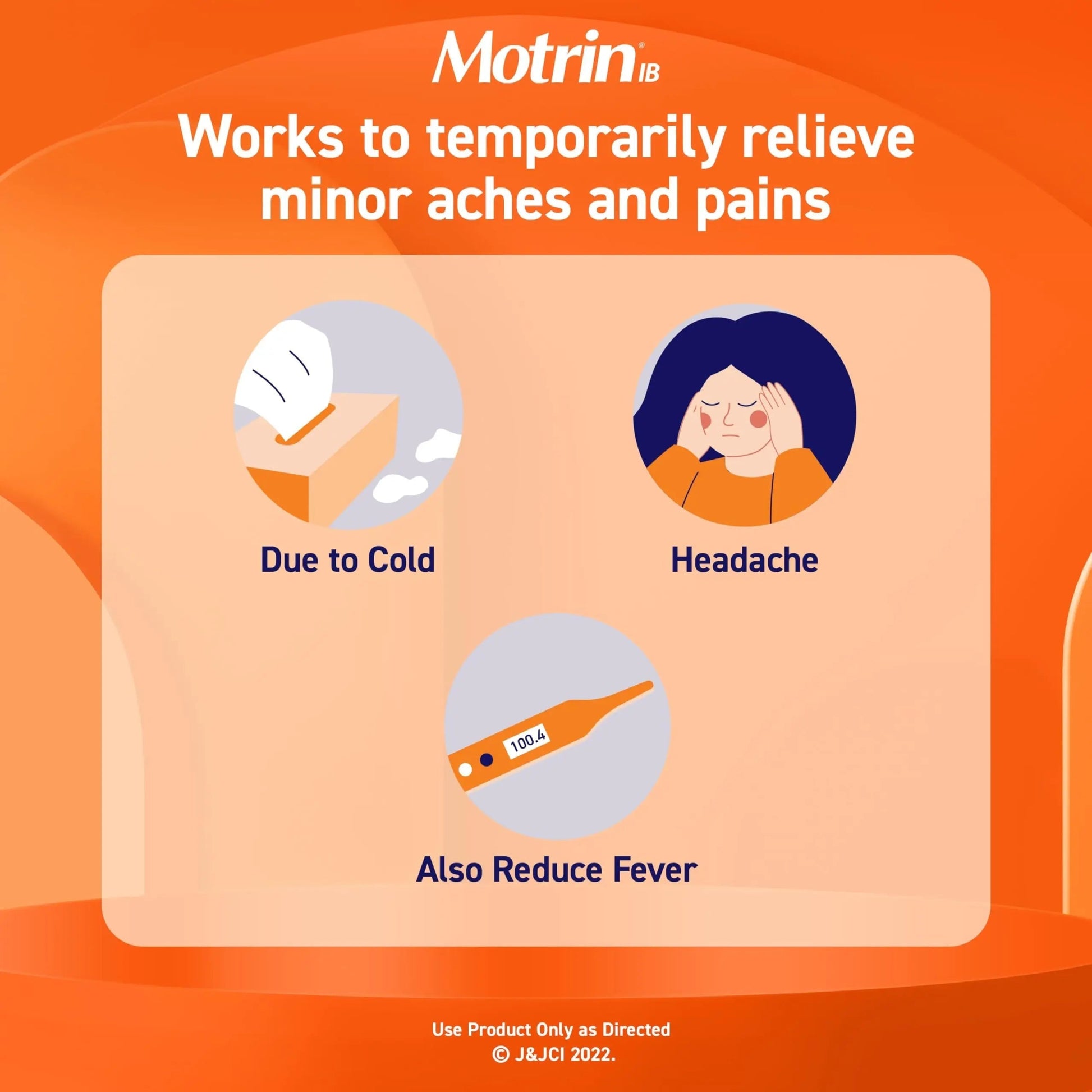 Motrin IB, Ibuprofen 200mg Tablets, NSAID Pain & Fever Reliever for Headache, Backache, Muscular Aches, Arthritis Pain Reliever, 50 Travel Packets of 2, 100 ct Motrin Au supplements