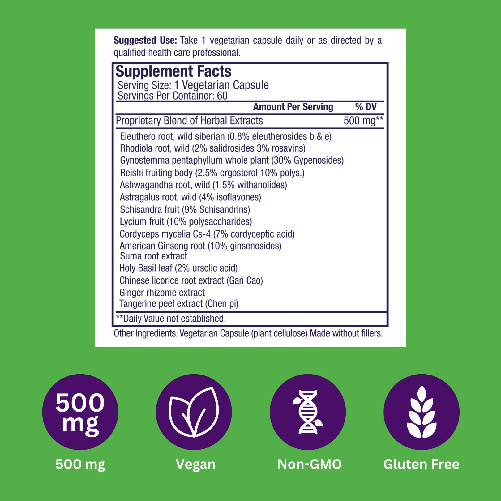 Paradise Herbs, Imperial Adaptogens, with Ashwagandha, Astragalus, Rhodiola, Proprietary Adaptogen Blend for Stress Support, Focus & Energy, 60 Vegetarian Capsules Paradise Herbs Au supplements
