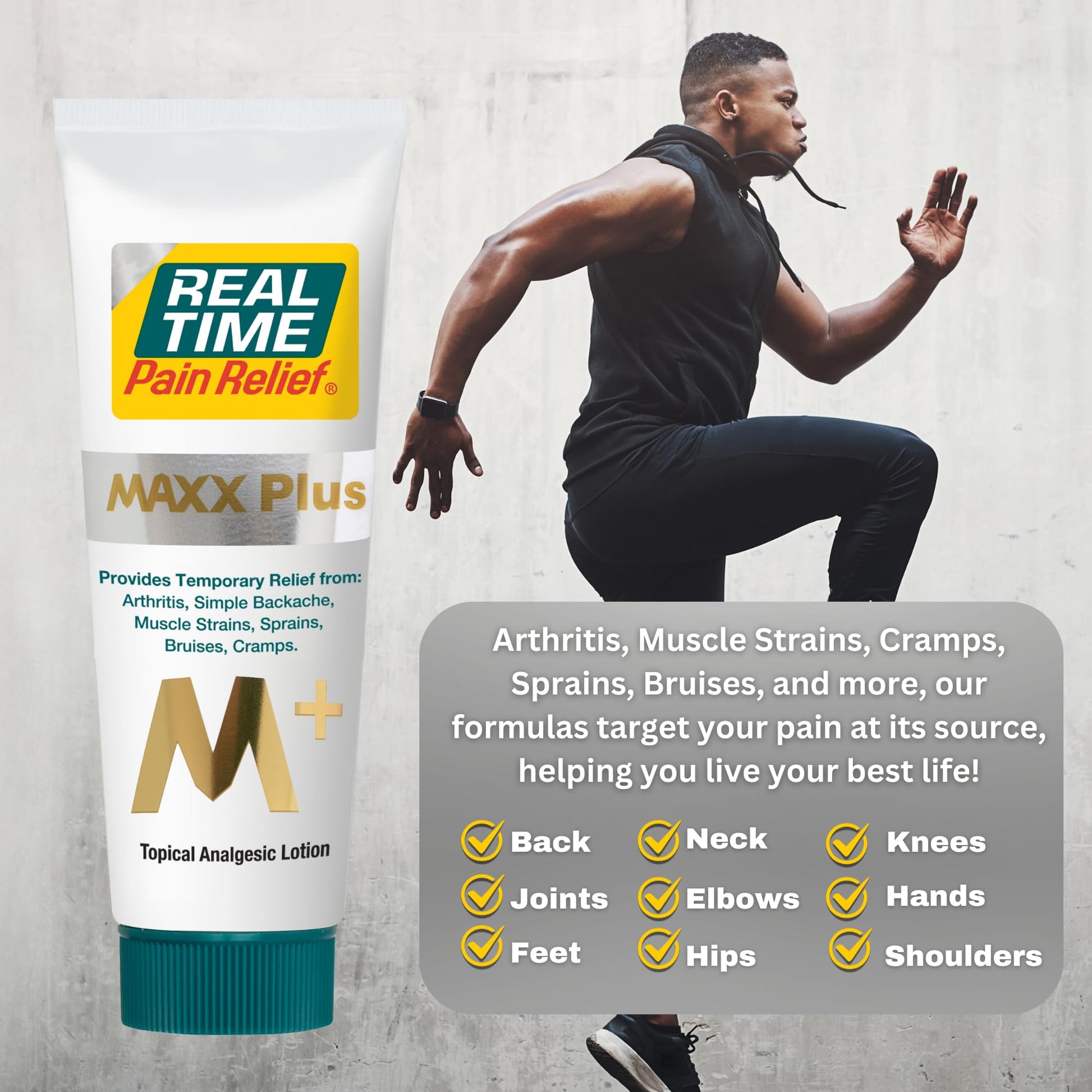 Real Time Pain Relief MAXX Plus - 5oz Tube | Intensive Formula with 19 Natural Ingredients Including Hemp Oil | Fast-Acting Relief for Muscle Pain, Arthritis, Backaches, and More Real Time Pain Relief Au supplements