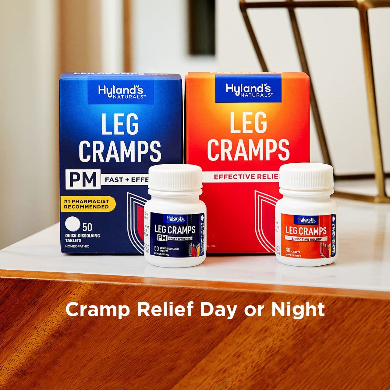 Bundle of Hyland's Leg Cramps Tablets, 100 Count and Leg Cramps PM Nighttime Formula, Natural Relief of Calf, Foot and Leg Cramps, 50 Count Hyland's Au supplements