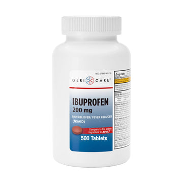 GeriCare Ibuprofen 200mg, Pain Reliever, Fever Reducer, Relieves Body Aches, 500 Count (Pack of 1) GeriCare Au supplements