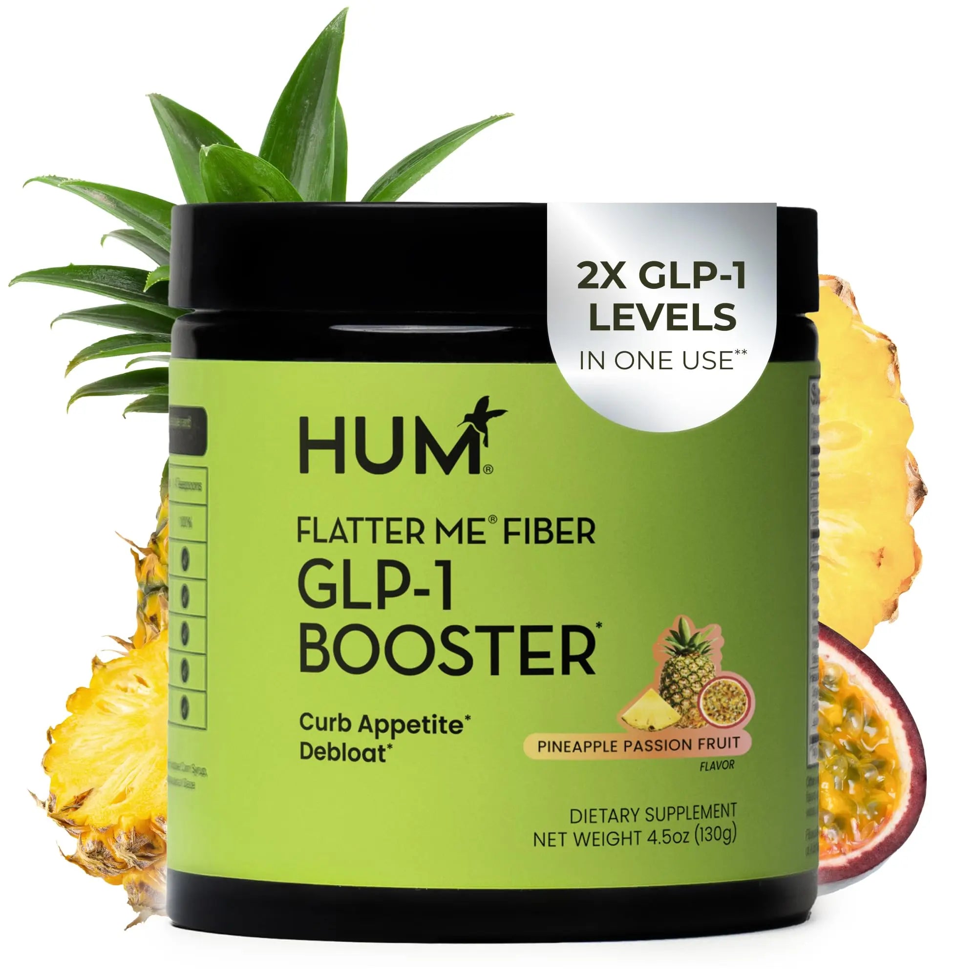 Flatter Me Fiber Booster – Fiber Supplement for Women & Men, Prebiotics & Enzymes for Weight Support, Reduce Bloating HUM Au supplements