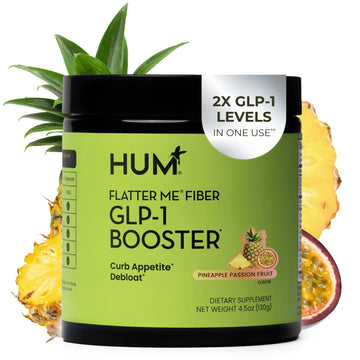 Flatter Me Fiber Booster – Fiber Supplement for Women & Men, Prebiotics & Enzymes for Weight Support, Reduce Bloating HUM Au supplements