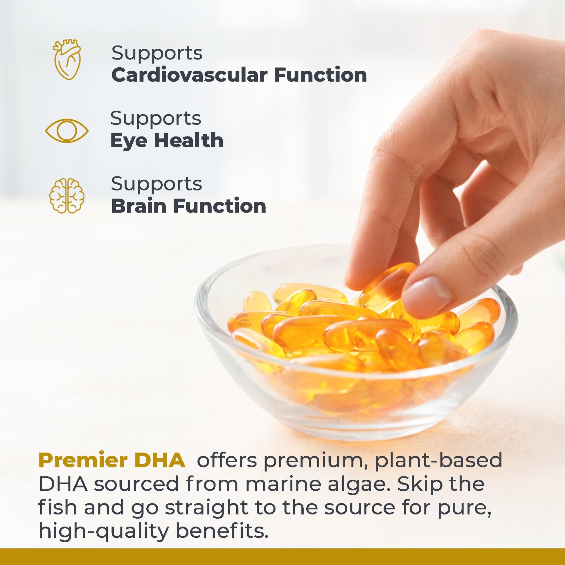 Premier Research Labs Premier DHA - Vegan DHA with Omega 3 Fatty Acids, Algae Based DHA for Women & Men, Natural DHA Supplement Suitable for Vegans- 60 Vegetarian Softgel Capsules Premier Research Labs Au supplements