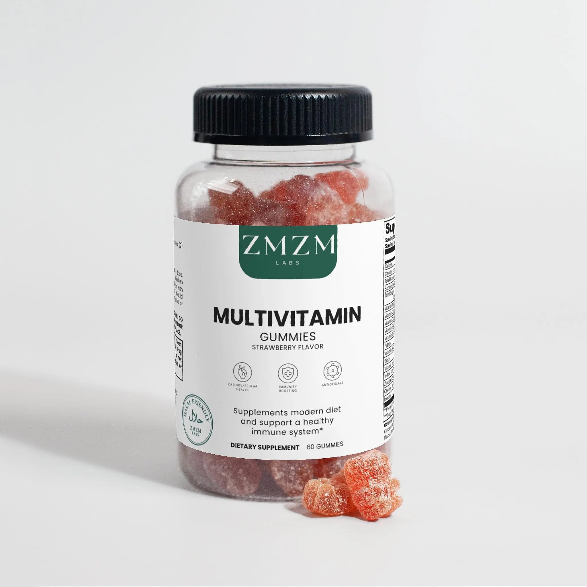 ZMZM LABS Multivitamin Gummies – Strawberry Flavor, 60 Gummies, Vegan, Gelatin-Free, Halal-Friendly Daily Vitamin Supplement ZMZM LABS Au supplements
