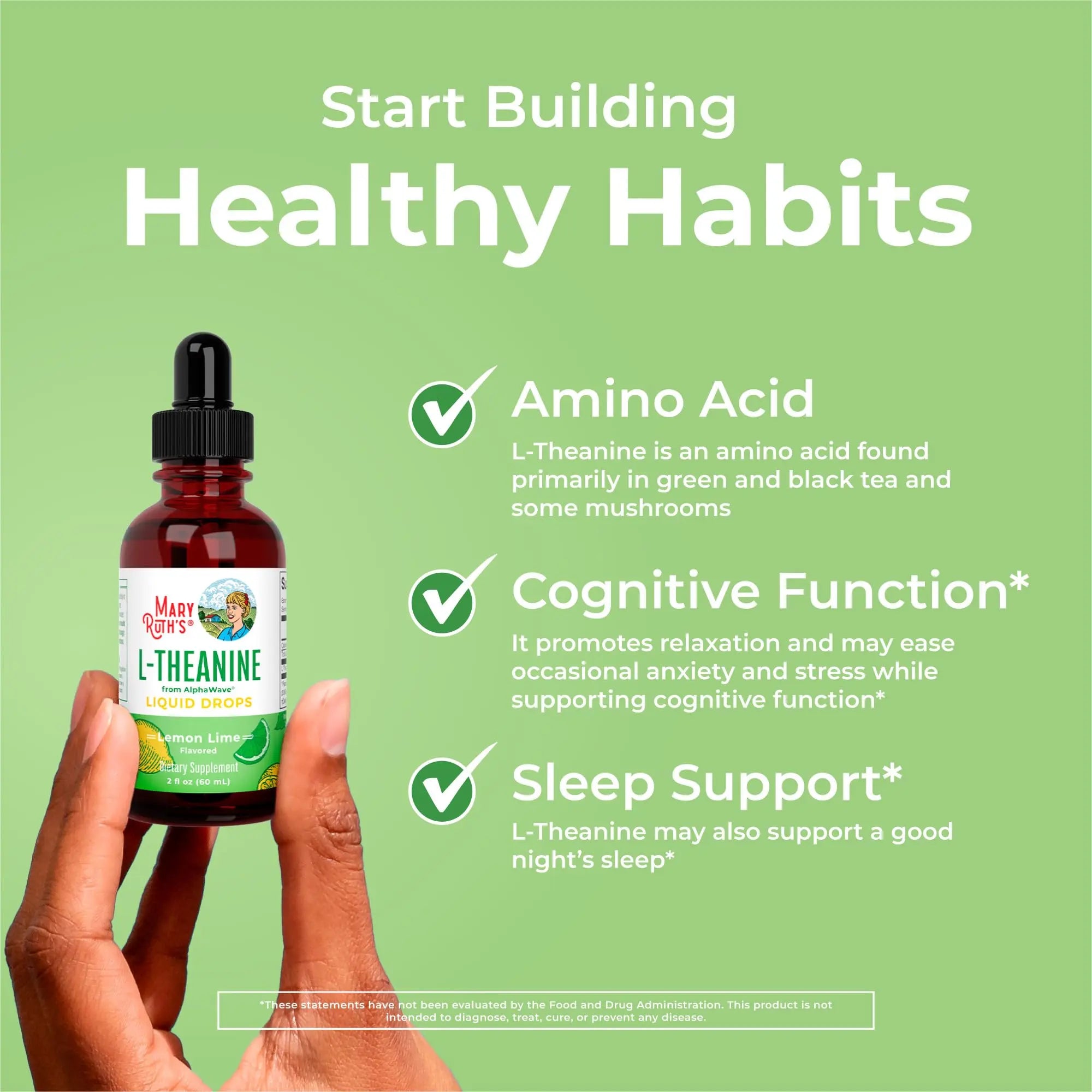 MaryRuth's L Theanine 200mg Liquid Drops | Mood Support for Adults & Kids | Focus Supplement | Natural Sleep Support | Vegan MARYRUTH'S Au supplements