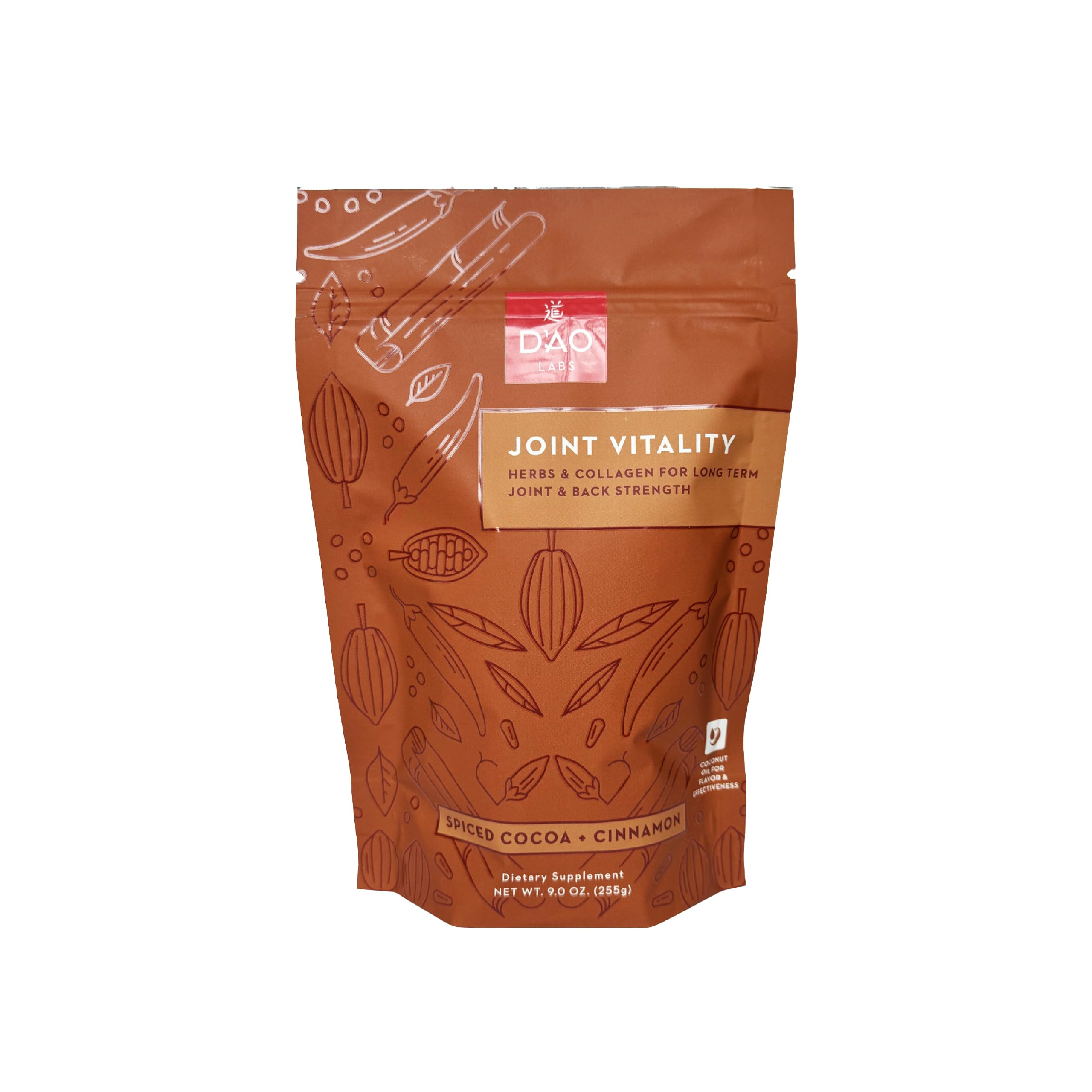 D'AO Labs Joint Vitality Powder - Joint Support - Du Huo Ji Shen Tang Traditional Chinese Herbal - Increased Mobility & Flexibility - Spiced Cocoa & Cinnamon Flavor - 15 Servings DAO Labs Au supplements