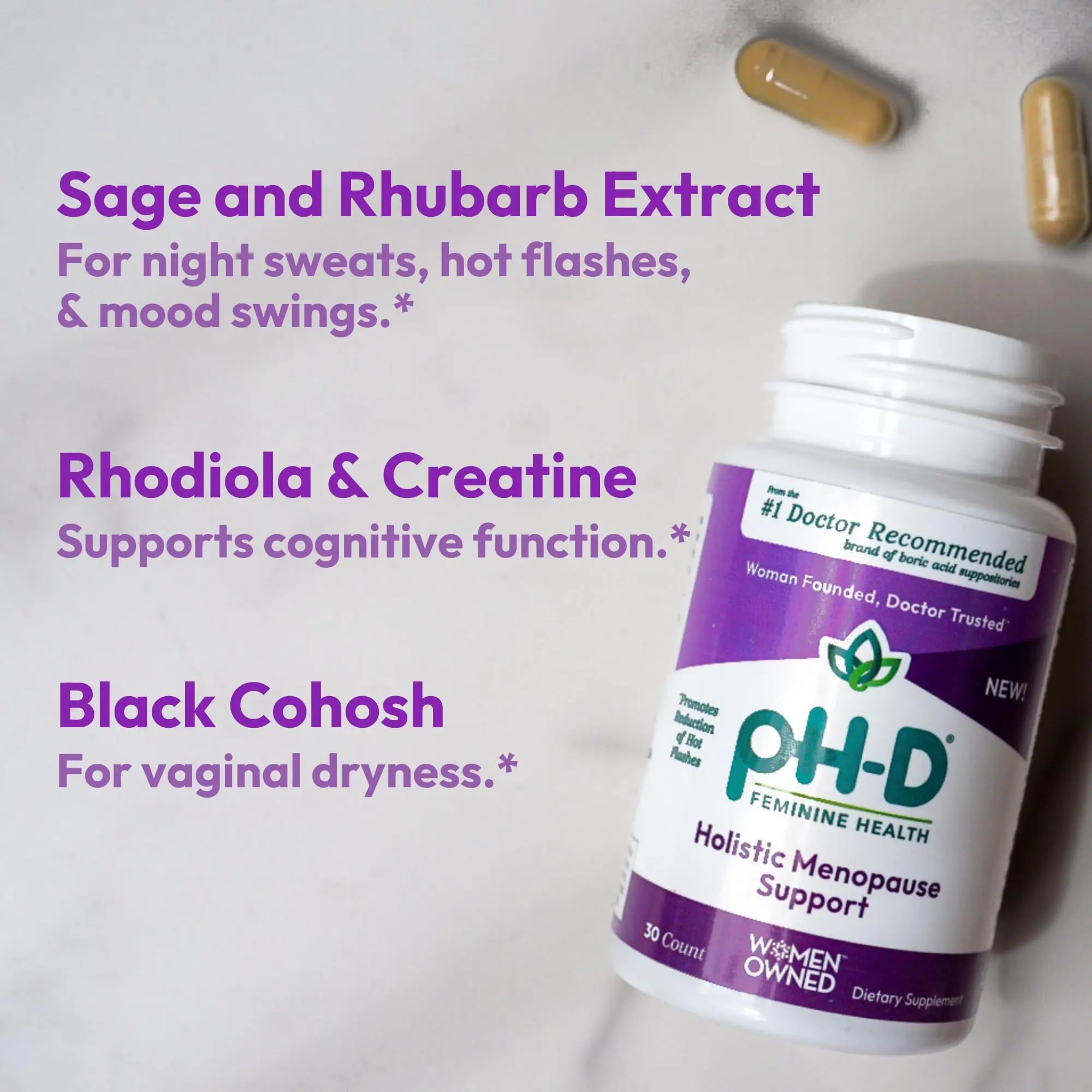 pH-D Feminine Health - Holistic Menopause Support - Oral Supplement with CON-CRET Concentrated Creatine pH-D Feminine Health Support Au supplements